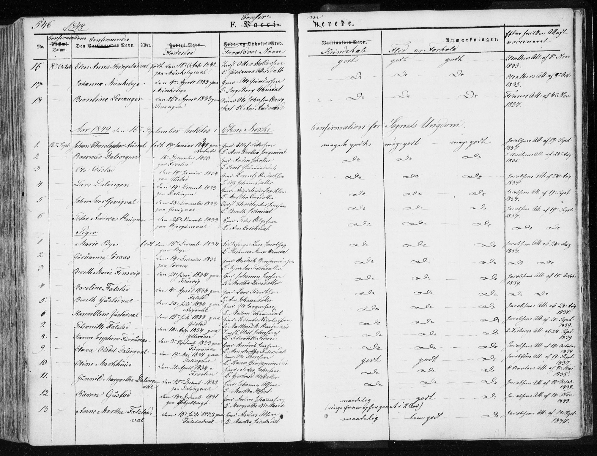Ministerialprotokoller, klokkerbøker og fødselsregistre - Nord-Trøndelag, SAT/A-1458/717/L0154: Parish register (official) no. 717A06 /1, 1836-1849, p. 546