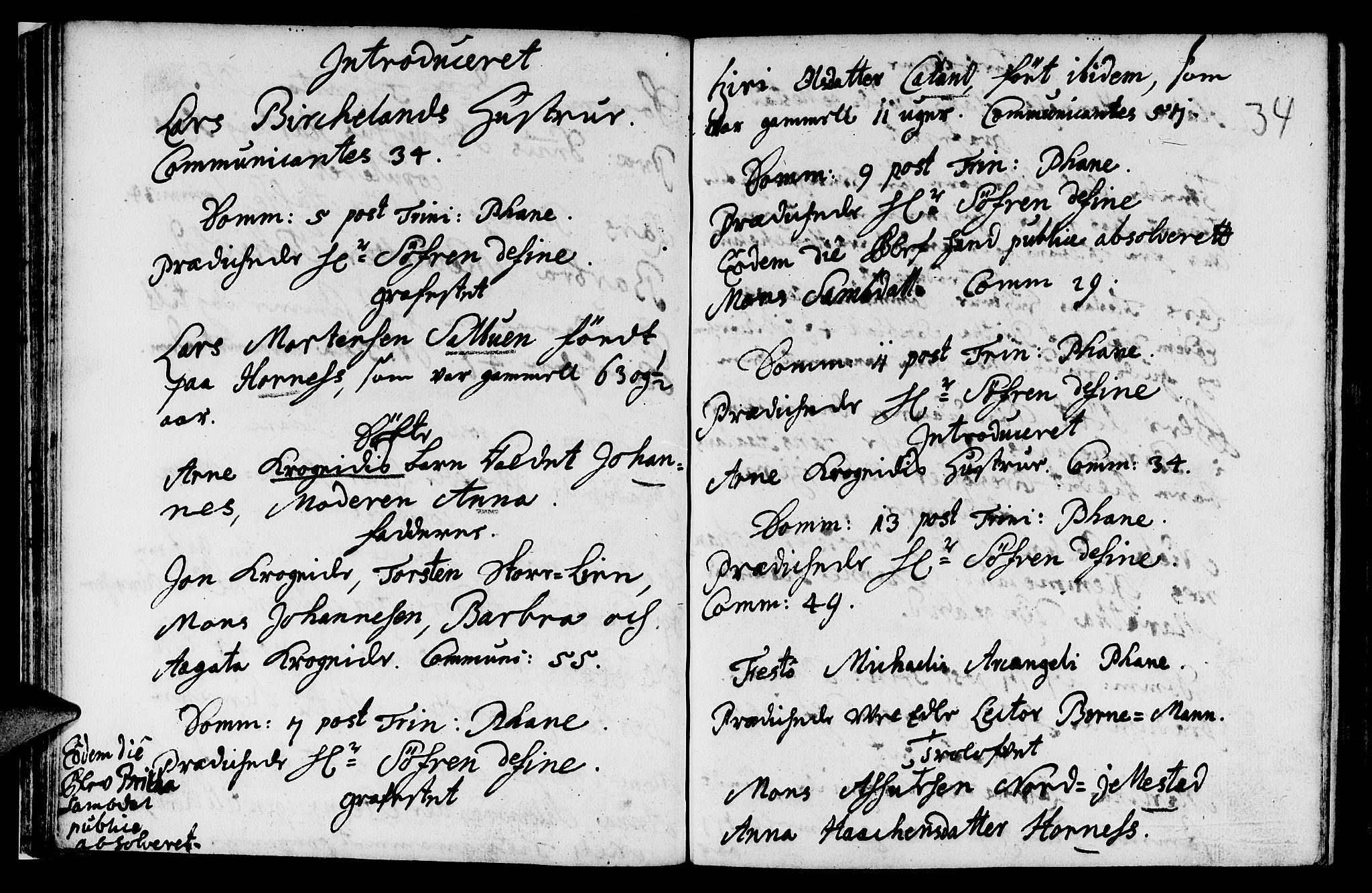 Fana Sokneprestembete, AV/SAB-A-75101/H/Haa/Haaa/L0001: Parish register (official) no. A 1, 1712-1719, p. 34