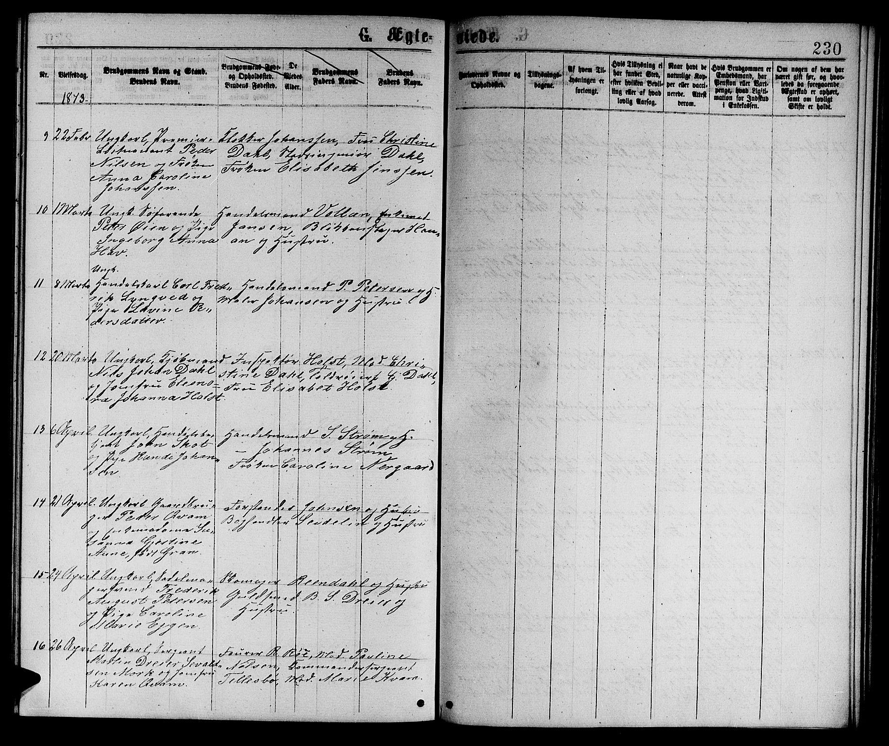 Ministerialprotokoller, klokkerbøker og fødselsregistre - Sør-Trøndelag, AV/SAT-A-1456/601/L0088: Parish register (copy) no. 601C06, 1870-1878, p. 230