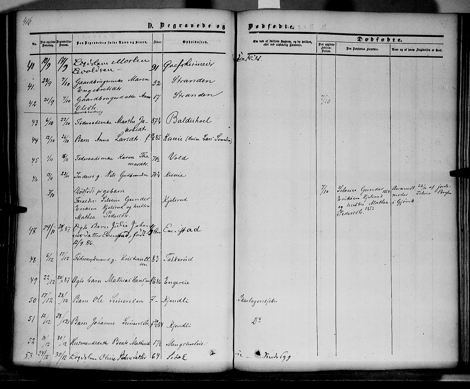 Nes prestekontor, Hedmark, AV/SAH-PREST-020/K/Ka/L0004: Parish register (official) no. 4, 1852-1886, p. 416