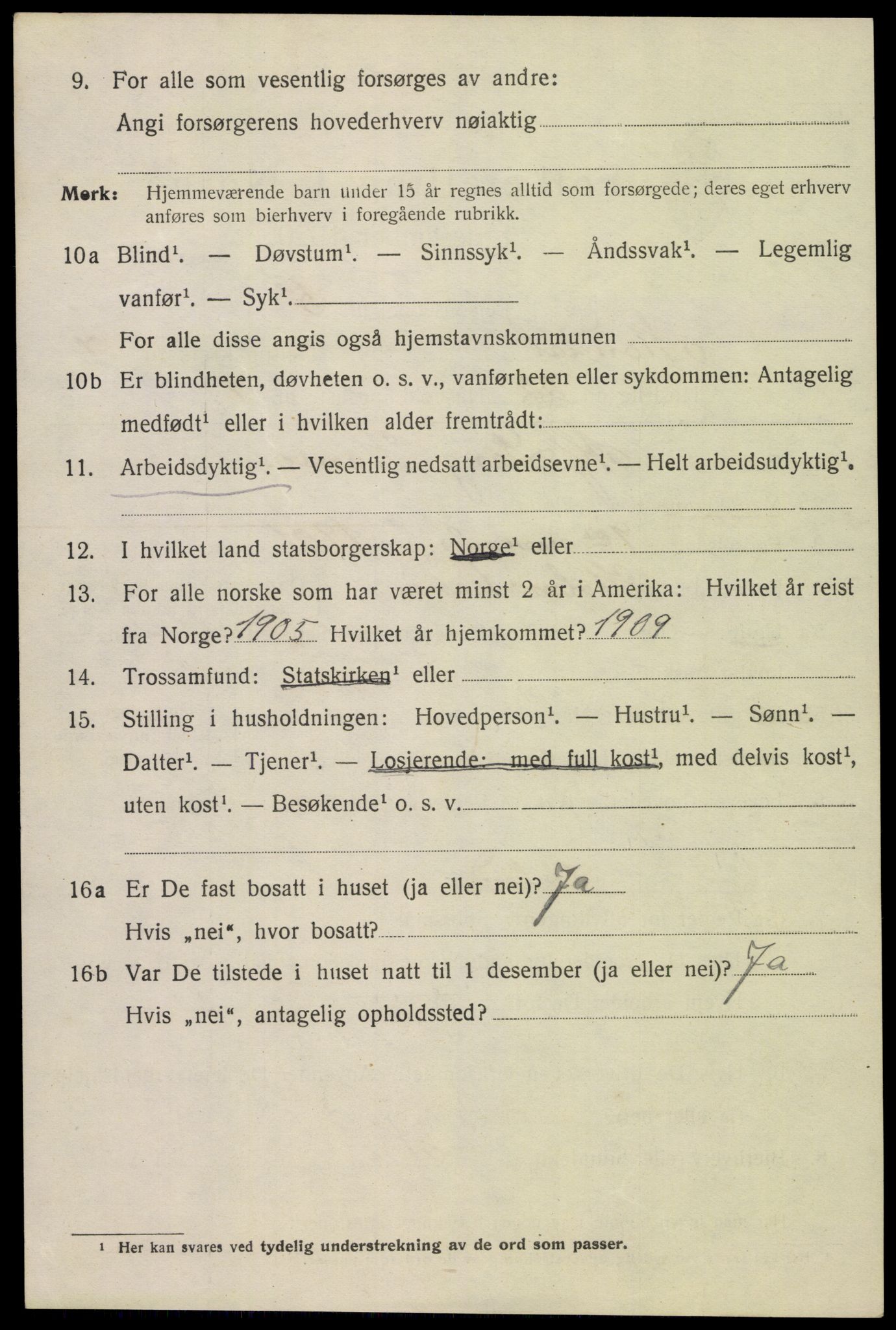 SAK, 1920 census for Mandal, 1920, p. 7250