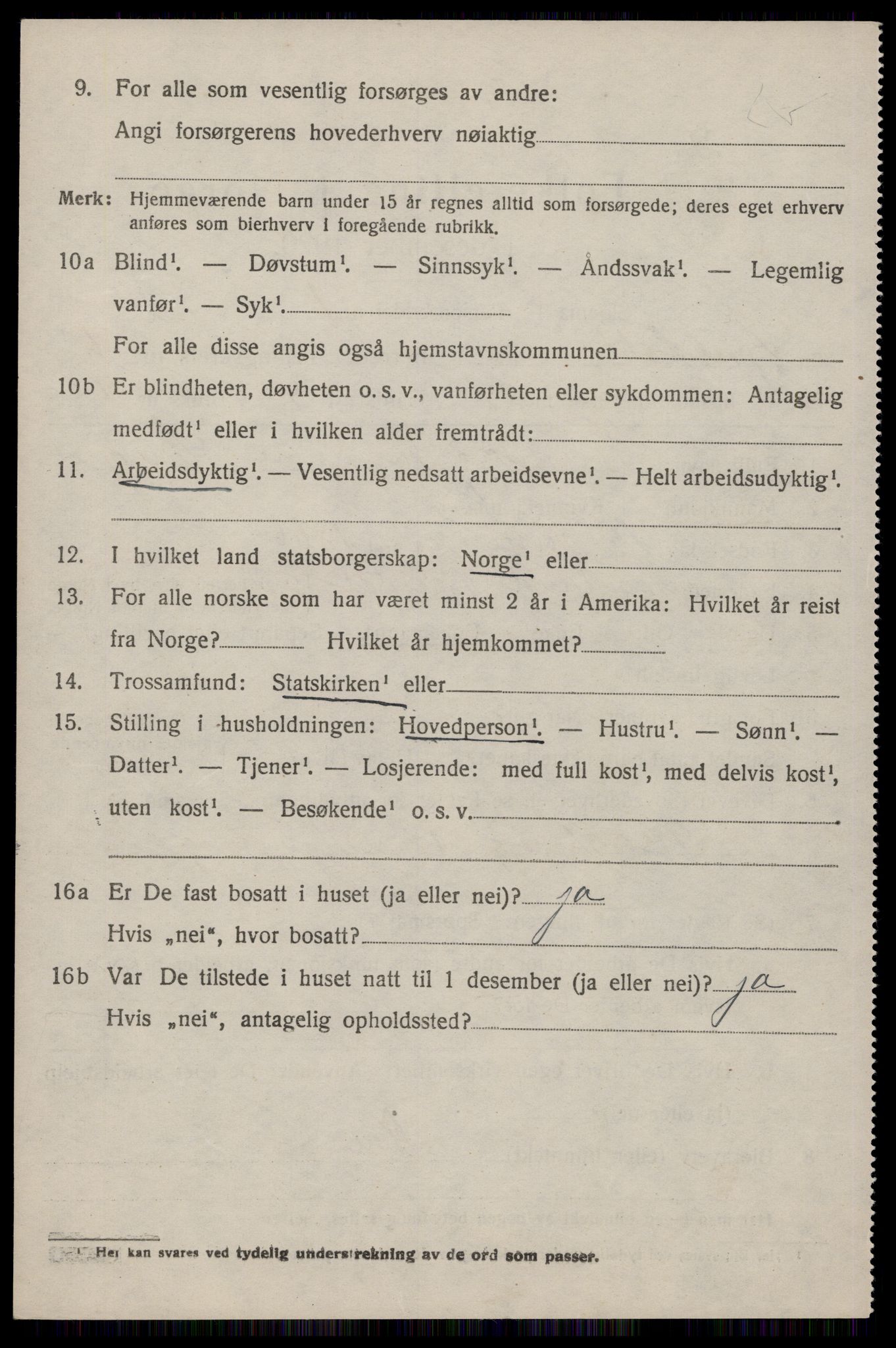 SAKO, 1920 census for Fyresdal, 1920, p. 2320