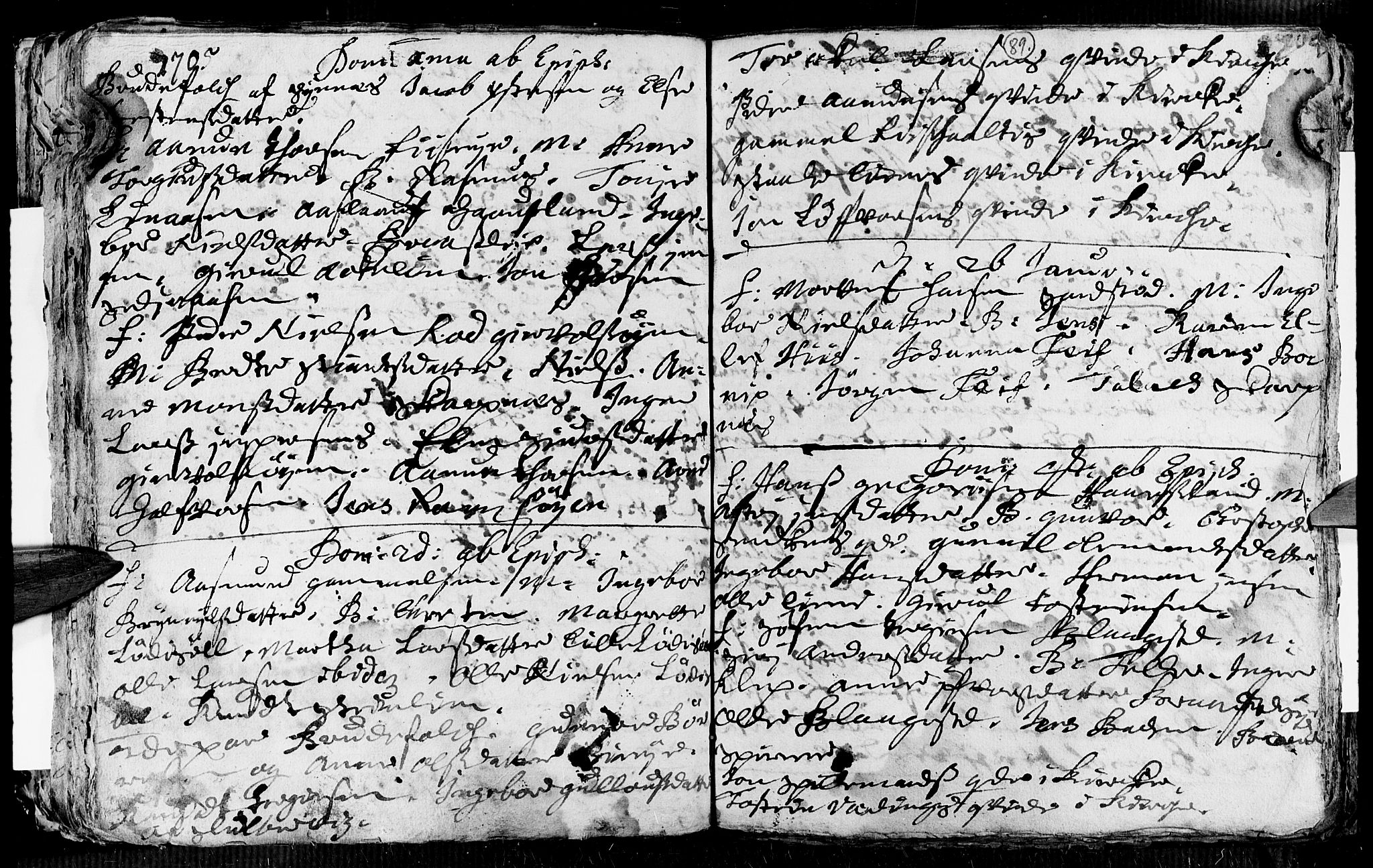 Øyestad sokneprestkontor, AV/SAK-1111-0049/F/Fa/L0002: Parish register (official) no. A 2, 1692-1722, p. 89