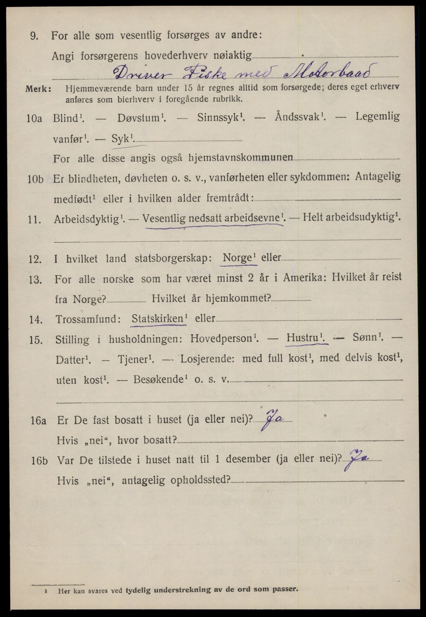 SAT, 1920 census for Kornstad, 1920, p. 2764