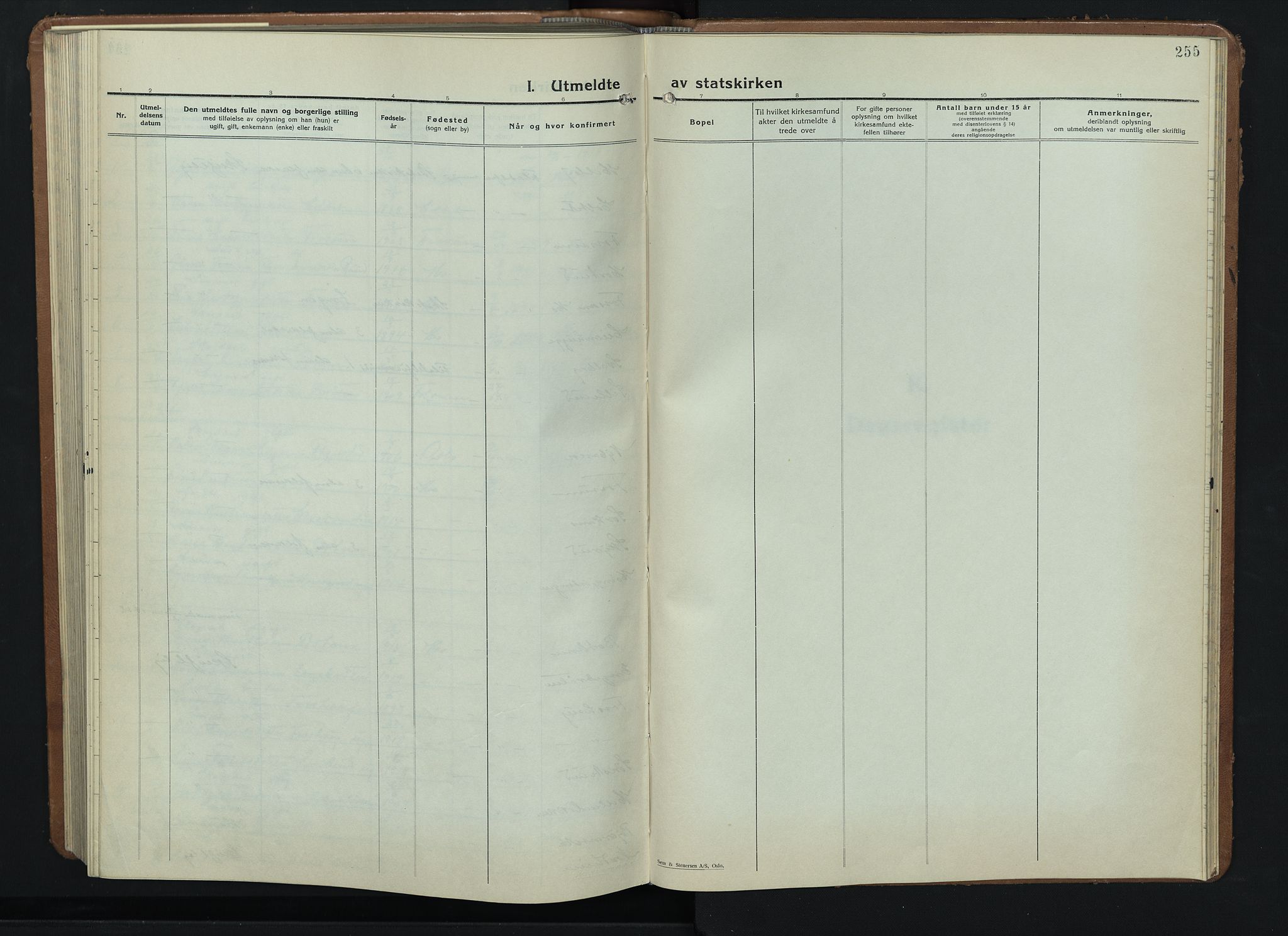 Nord-Odal prestekontor, SAH/PREST-032/H/Ha/Hab/L0006: Parish register (copy) no. 6, 1936-1950, p. 255