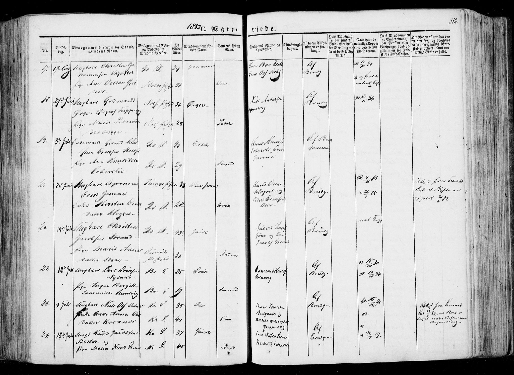 Ministerialprotokoller, klokkerbøker og fødselsregistre - Møre og Romsdal, SAT/A-1454/568/L0803: Parish register (official) no. 568A10, 1830-1853, p. 312