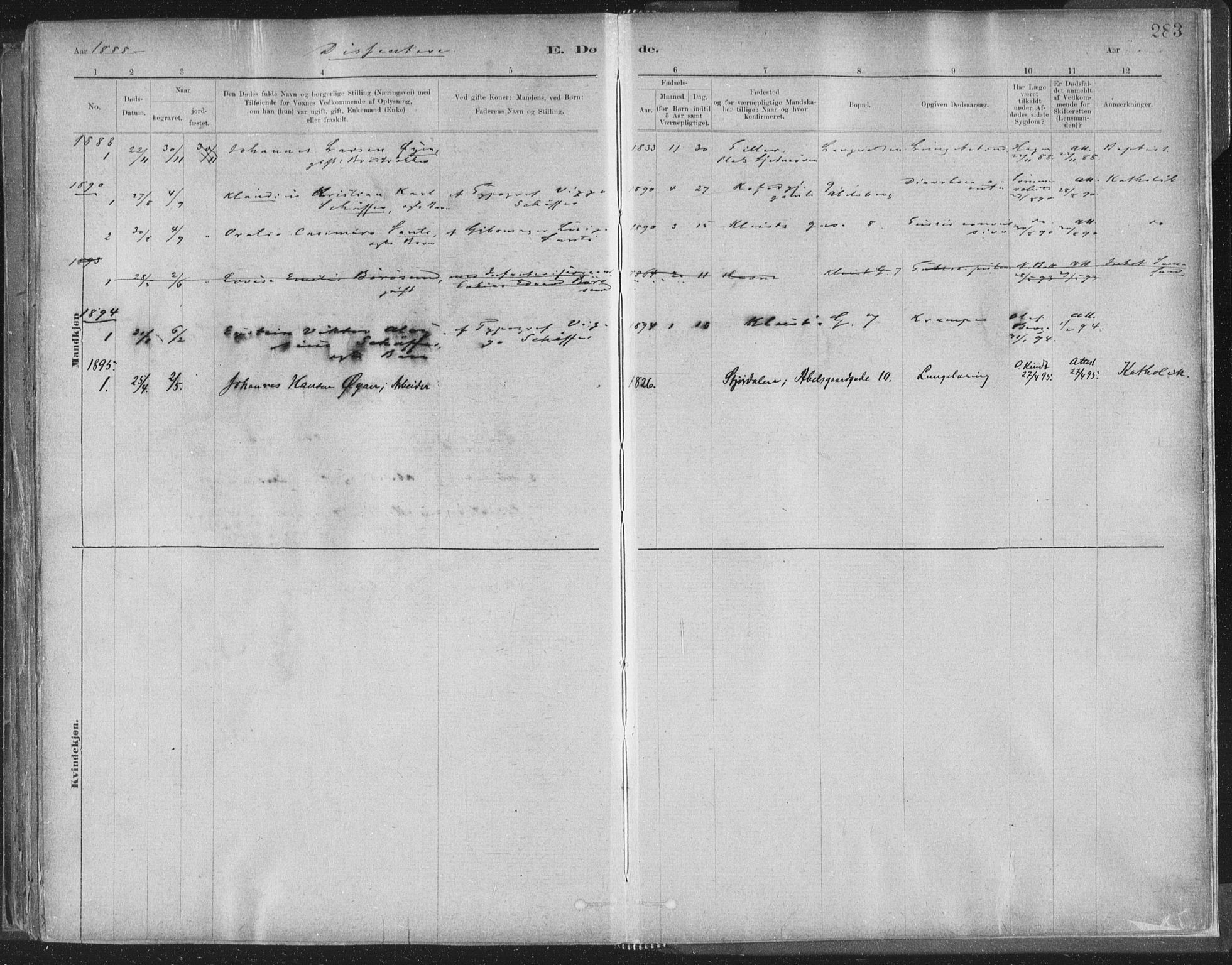 Ministerialprotokoller, klokkerbøker og fødselsregistre - Sør-Trøndelag, AV/SAT-A-1456/603/L0162: Parish register (official) no. 603A01, 1879-1895, p. 283