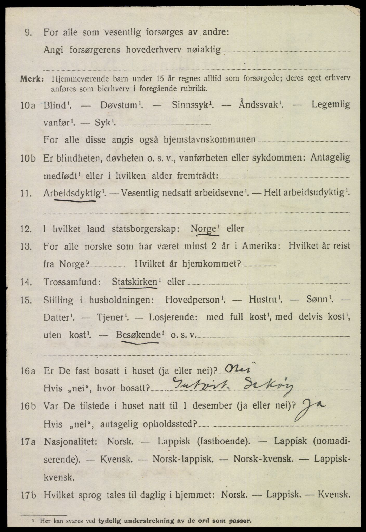 SAT, 1920 census for Nærøy, 1920, p. 2096