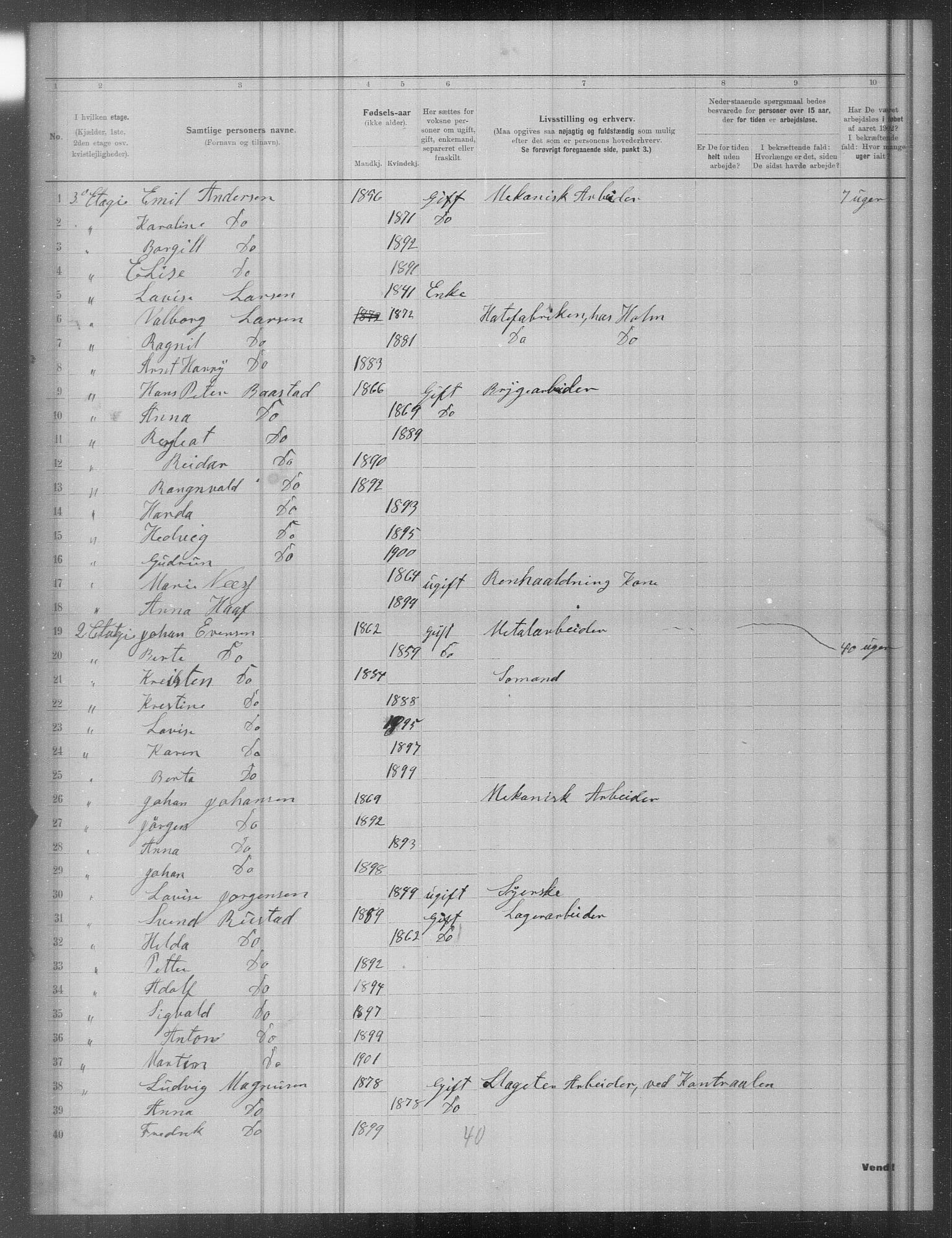 OBA, Municipal Census 1902 for Kristiania, 1902, p. 19902