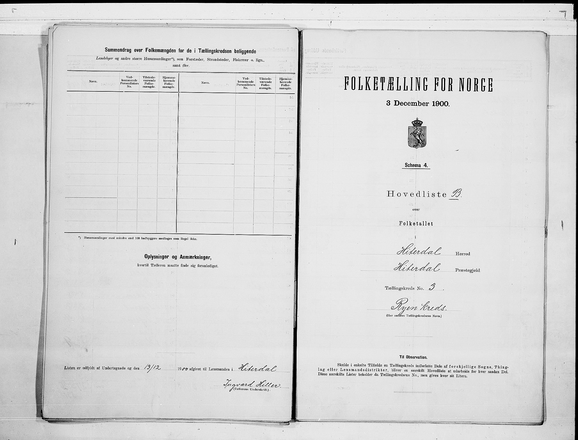 SAKO, 1900 census for Heddal, 1900, p. 12