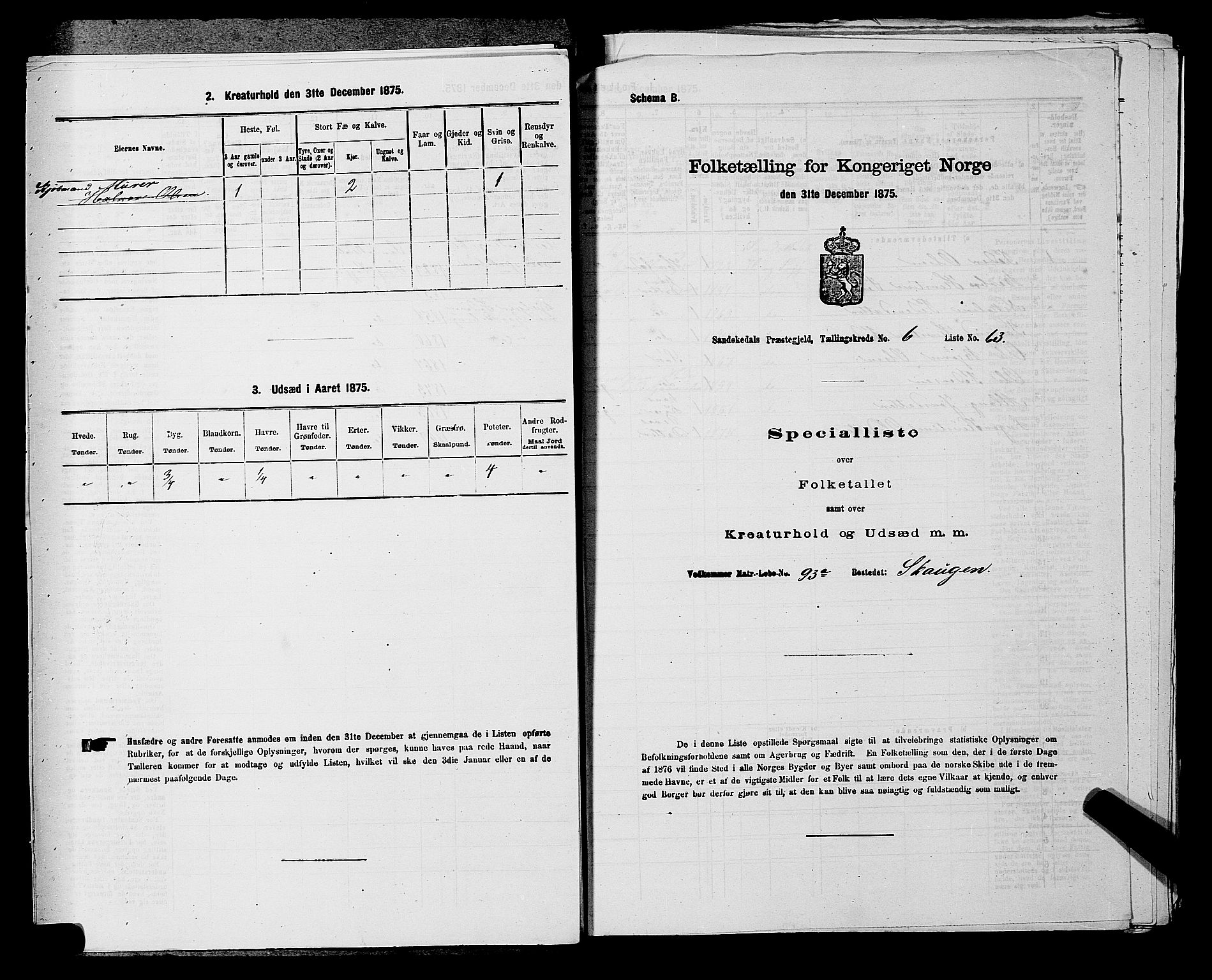 SAKO, 1875 census for 0816P Sannidal, 1875, p. 541