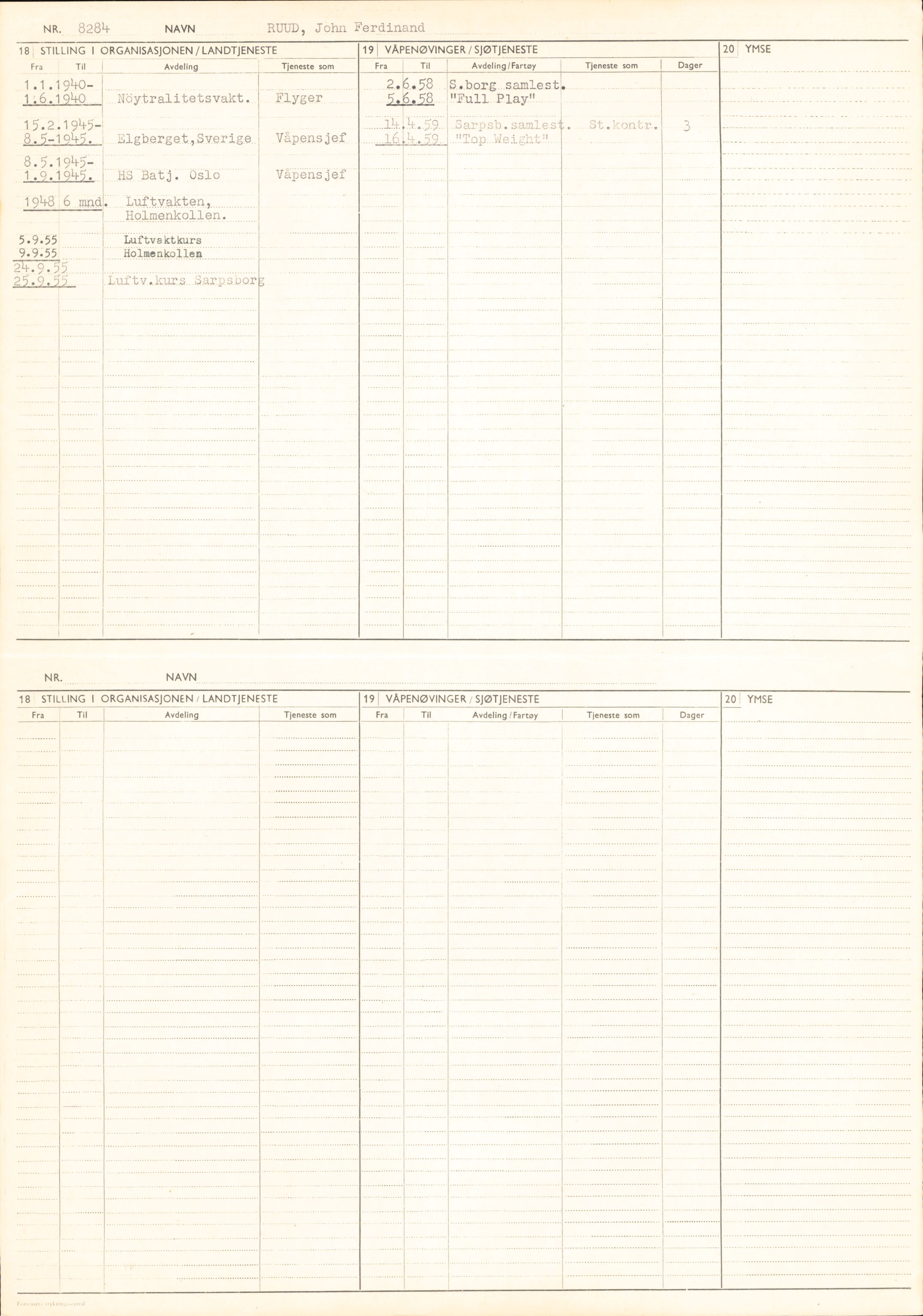 Forsvaret, Forsvarets overkommando/Luftforsvarsstaben, AV/RA-RAFA-4079/P/Pa/L0028: Personellpapirer, 1911, p. 52