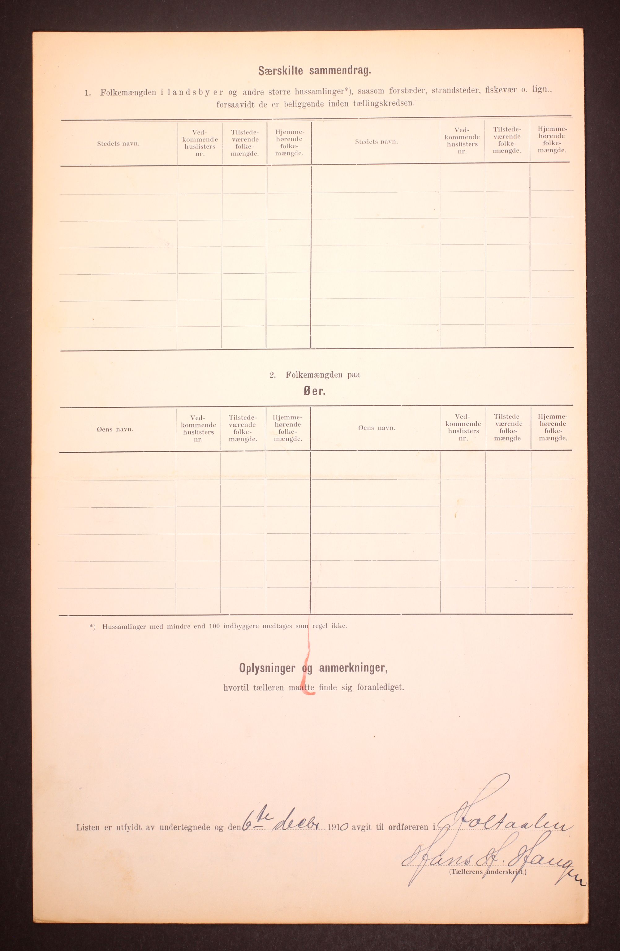 RA, 1910 census for Haltdalen, 1910, p. 6