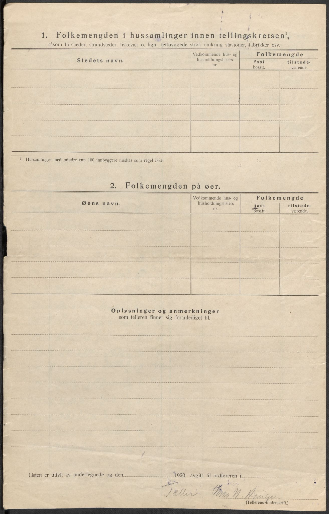 SAKO, 1920 census for Tinn, 1920, p. 7