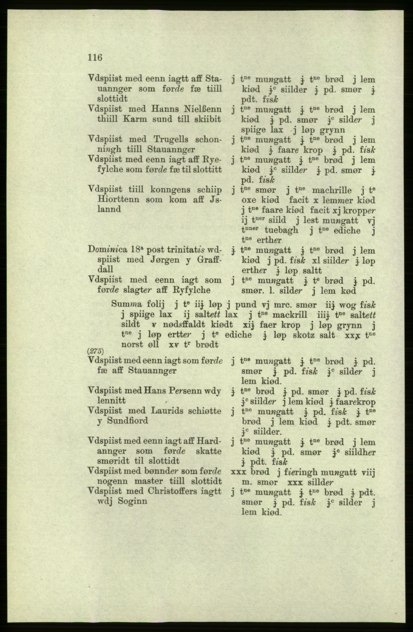 Publikasjoner utgitt av Arkivverket, PUBL/PUBL-001/C/0005: Bind 5: Rekneskap for Bergenhus len 1566-1567: B. Utgift C. Dei nordlandske lena og Finnmark D. Ekstrakt, 1566-1567, p. 116