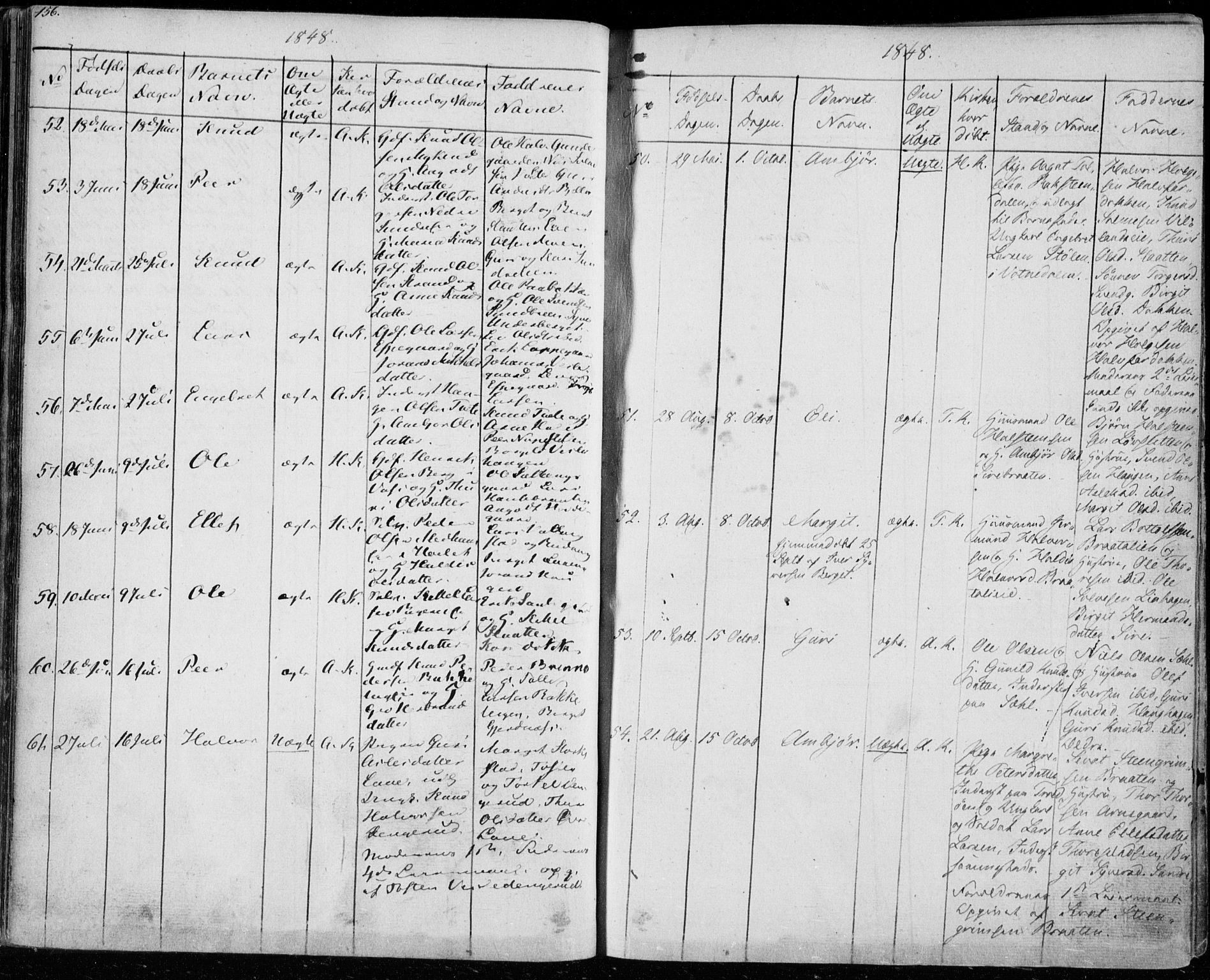 Ål kirkebøker, AV/SAKO-A-249/F/Fa/L0005: Parish register (official) no. I 5, 1825-1848, p. 156