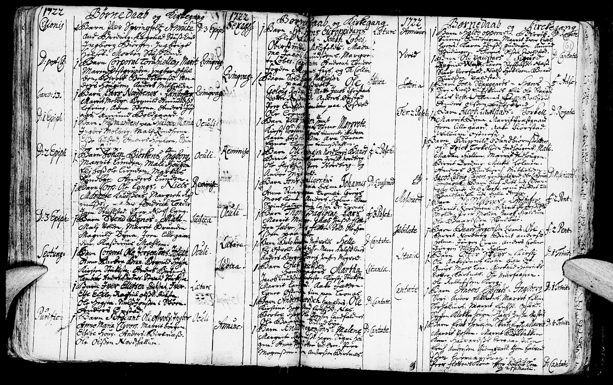 Ministerialprotokoller, klokkerbøker og fødselsregistre - Nord-Trøndelag, SAT/A-1458/723/L0230: Parish register (official) no. 723A01, 1705-1747, p. 61