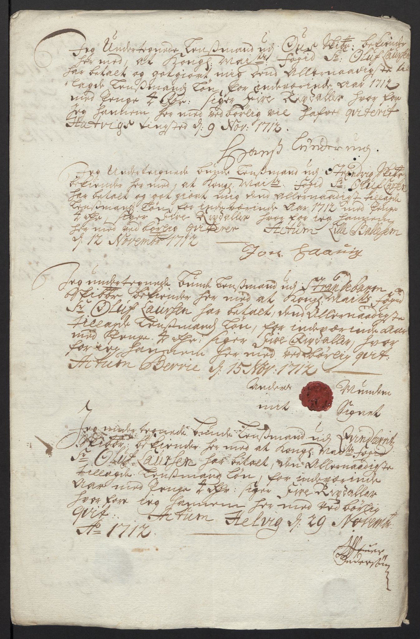 Rentekammeret inntil 1814, Reviderte regnskaper, Fogderegnskap, AV/RA-EA-4092/R48/L2988: Fogderegnskap Sunnhordland og Hardanger, 1712, p. 328