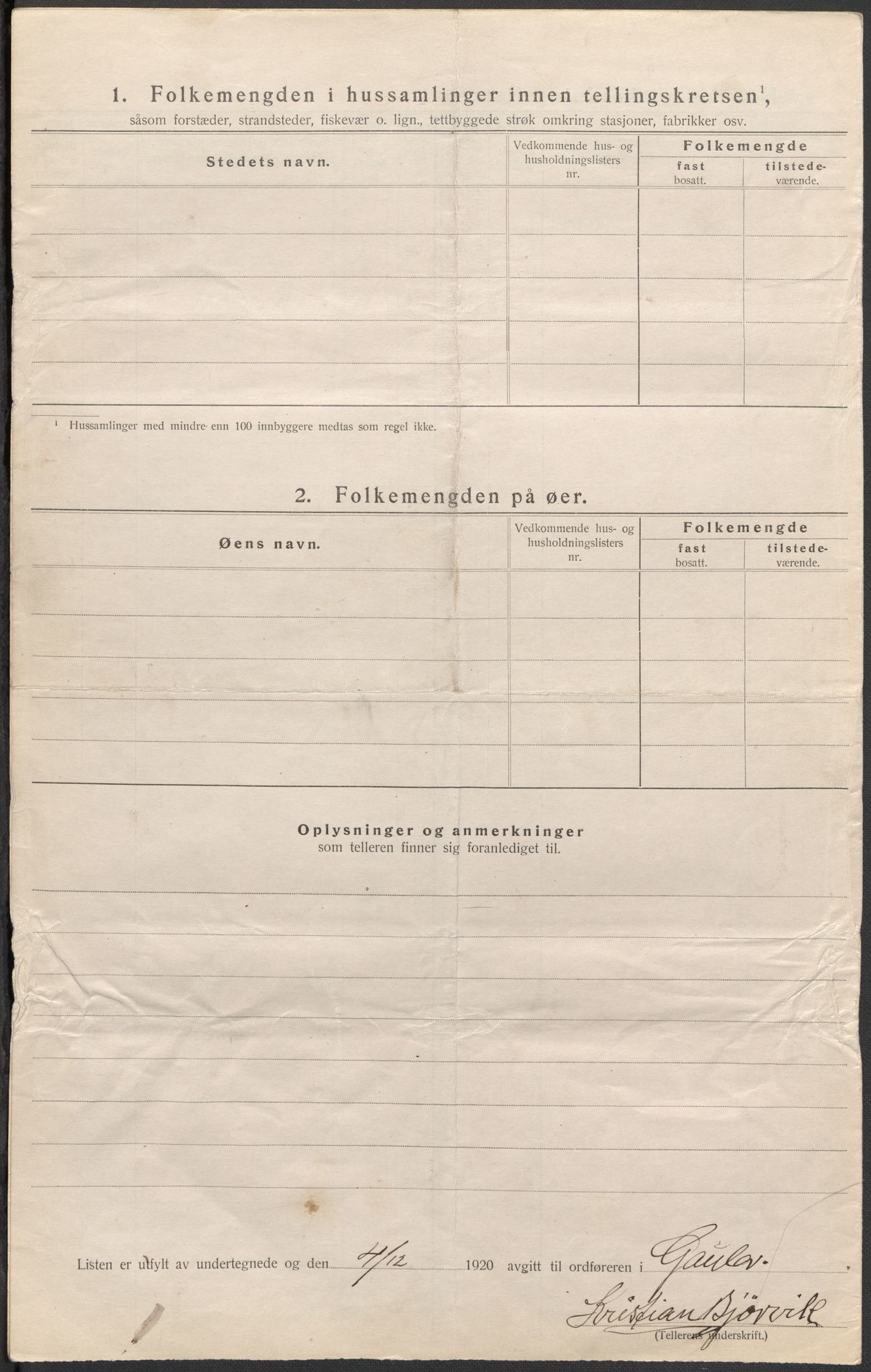 SAB, 1920 census for Gaular, 1920, p. 42