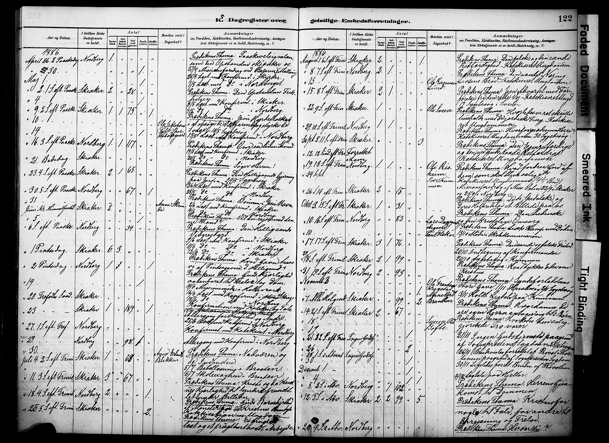 Skjåk prestekontor, AV/SAH-PREST-072/H/Ha/Haa/L0002: Parish register (official) no. 2, 1878-1907, p. 122