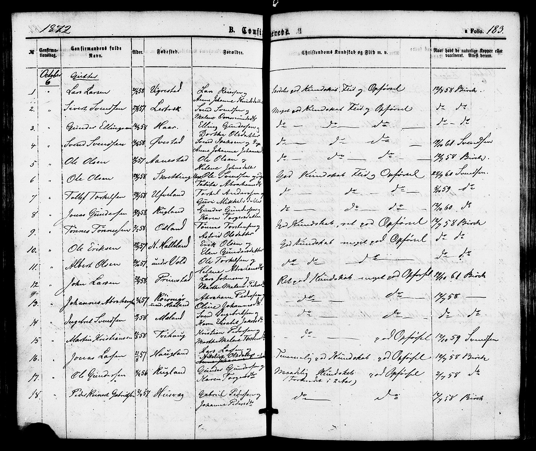 Hå sokneprestkontor, AV/SAST-A-101801/001/30BA/L0009: Parish register (official) no. A 8, 1855-1878, p. 183