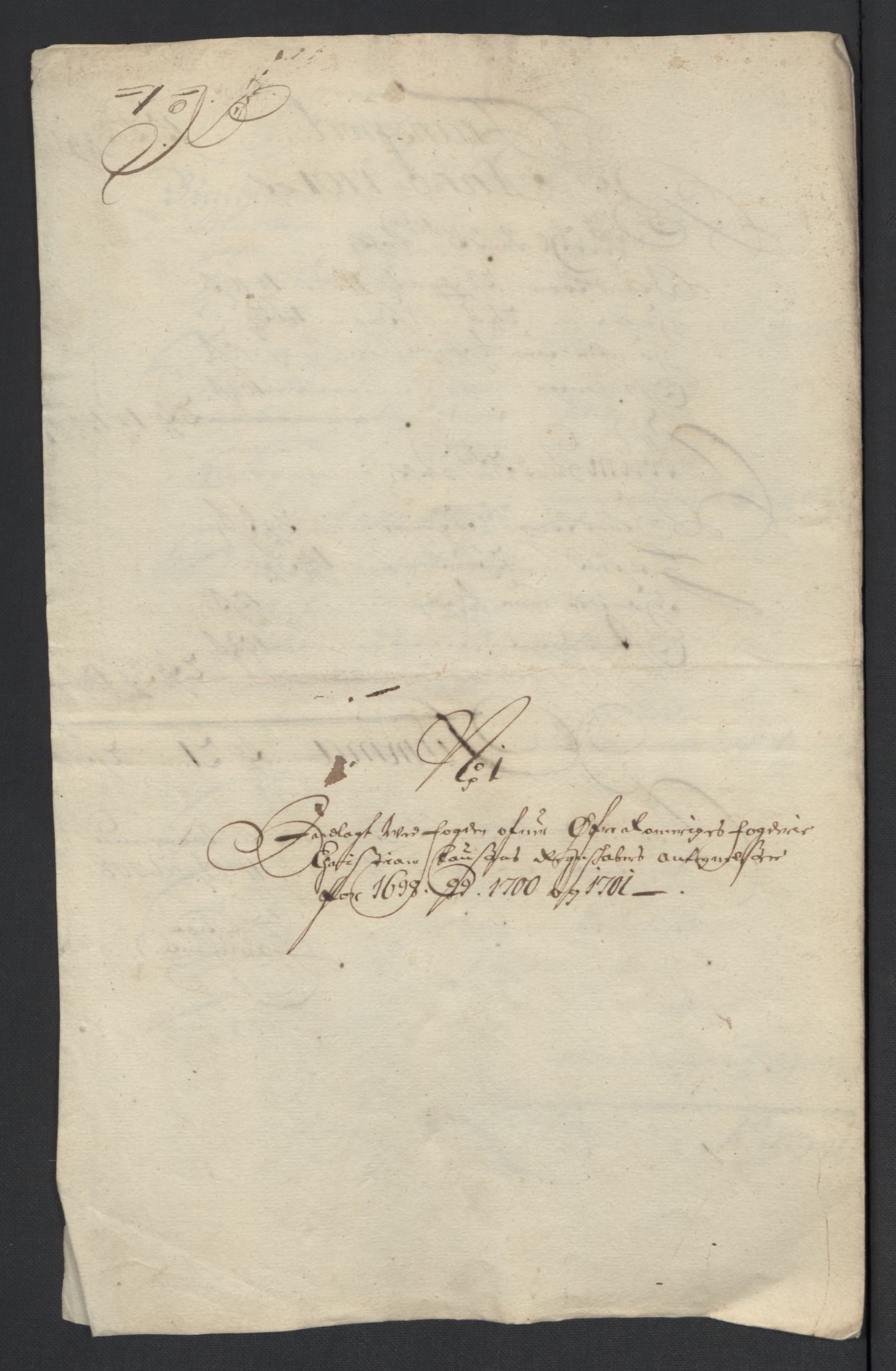 Rentekammeret inntil 1814, Reviderte regnskaper, Fogderegnskap, AV/RA-EA-4092/R12/L0715: Fogderegnskap Øvre Romerike, 1698-1701, p. 6