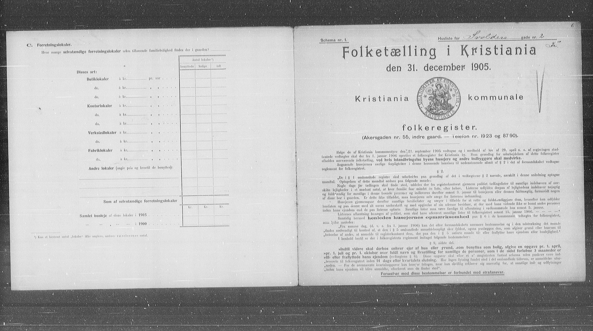 OBA, Municipal Census 1905 for Kristiania, 1905, p. 55472