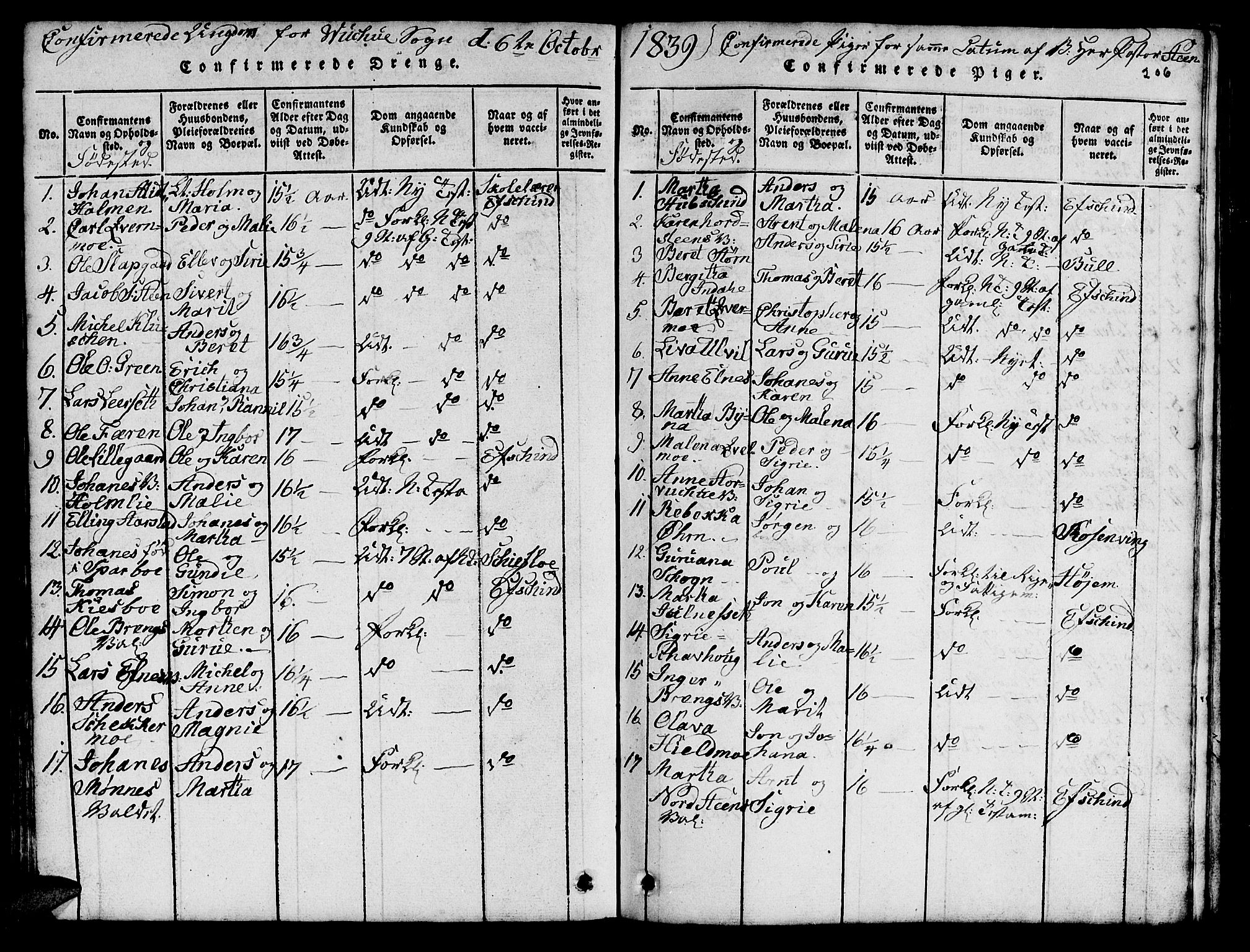 Ministerialprotokoller, klokkerbøker og fødselsregistre - Nord-Trøndelag, AV/SAT-A-1458/724/L0265: Parish register (copy) no. 724C01, 1816-1845, p. 206