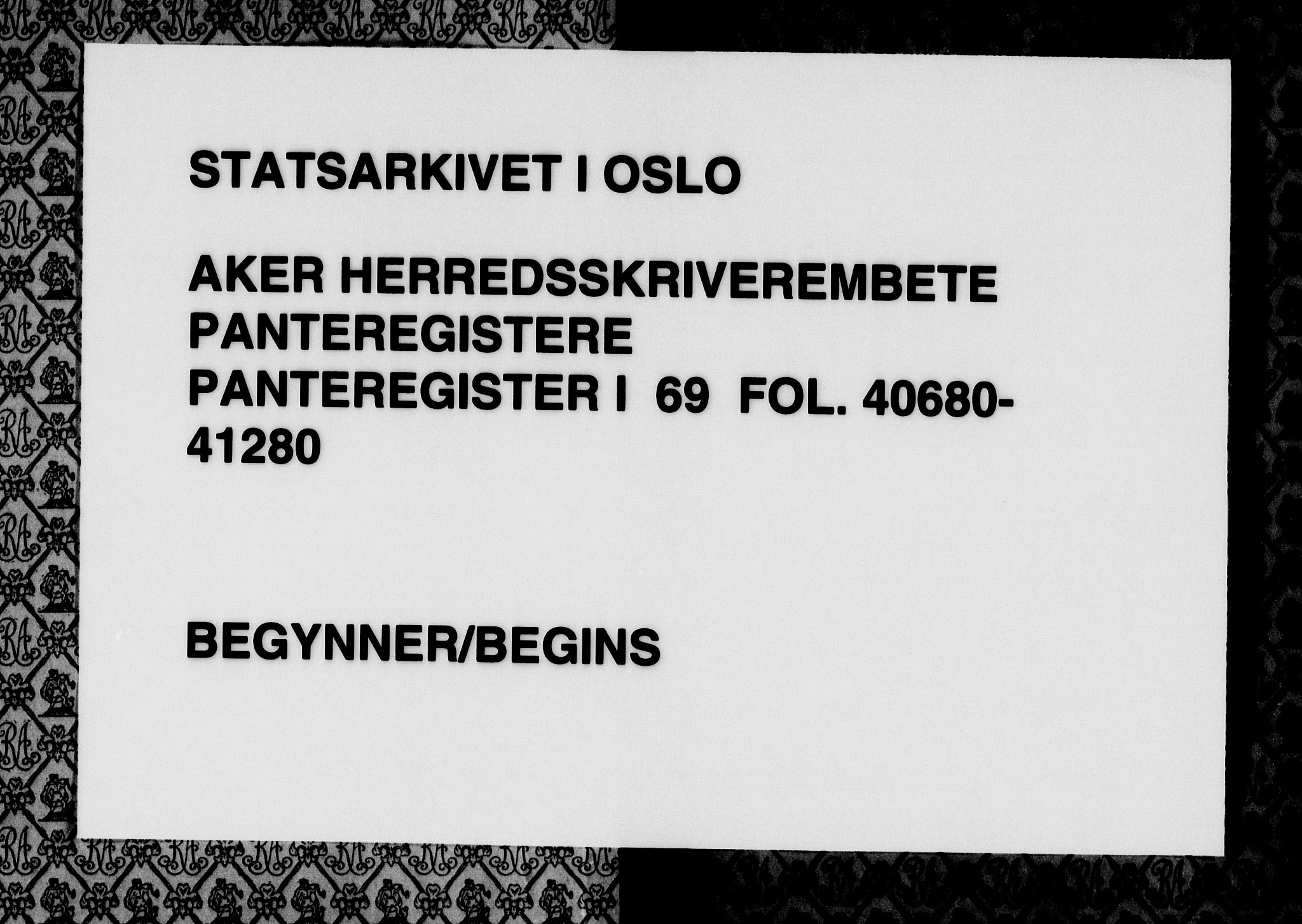 Aker herredsskriveri, SAO/A-10896/G/Ga/Gab/Gaba/L0069: Mortgage register no. I 69, 1926-1950