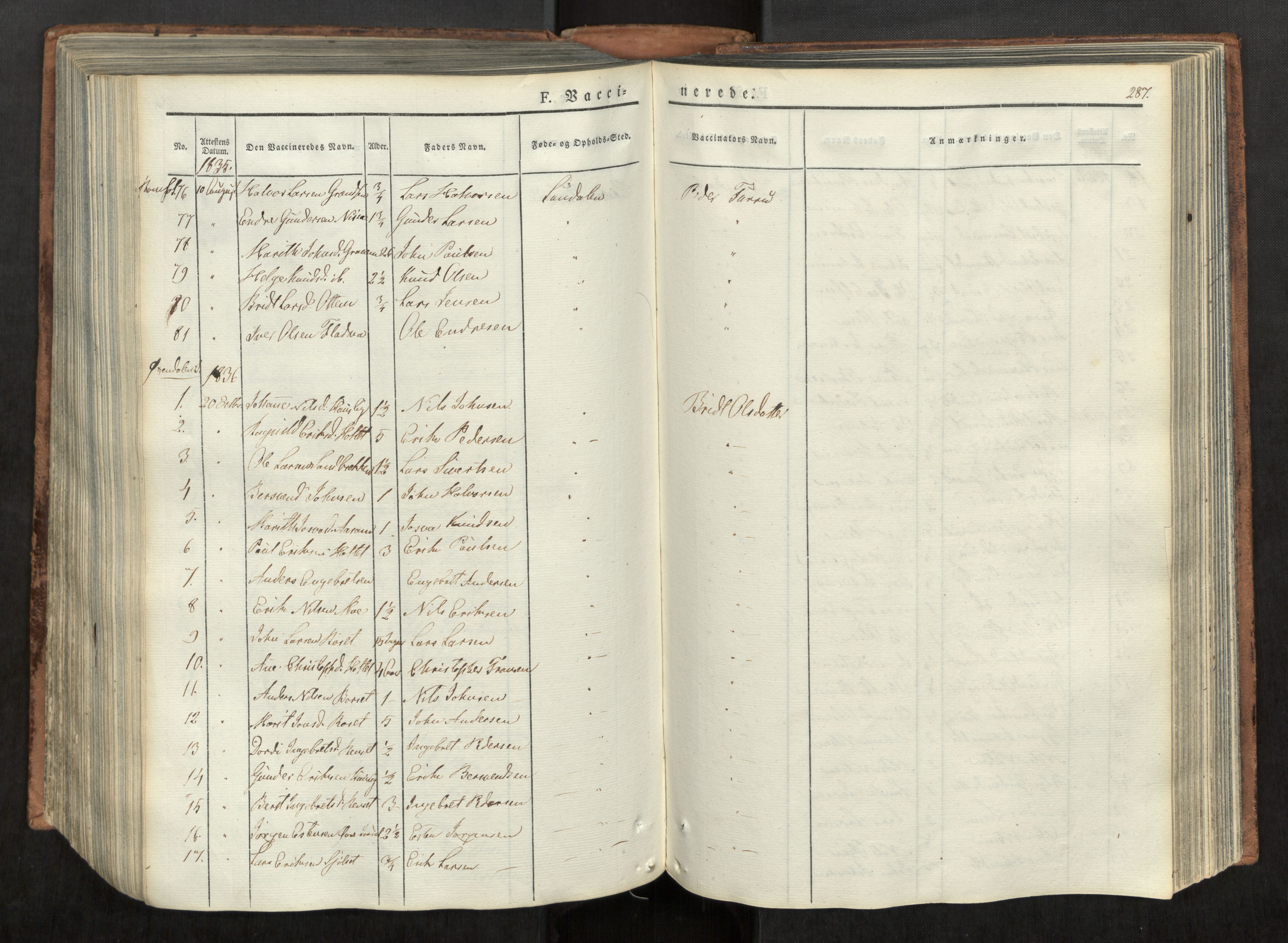 Ministerialprotokoller, klokkerbøker og fødselsregistre - Møre og Romsdal, SAT/A-1454/590/L1012: Parish register (official) no. 590A04, 1832-1846, p. 287