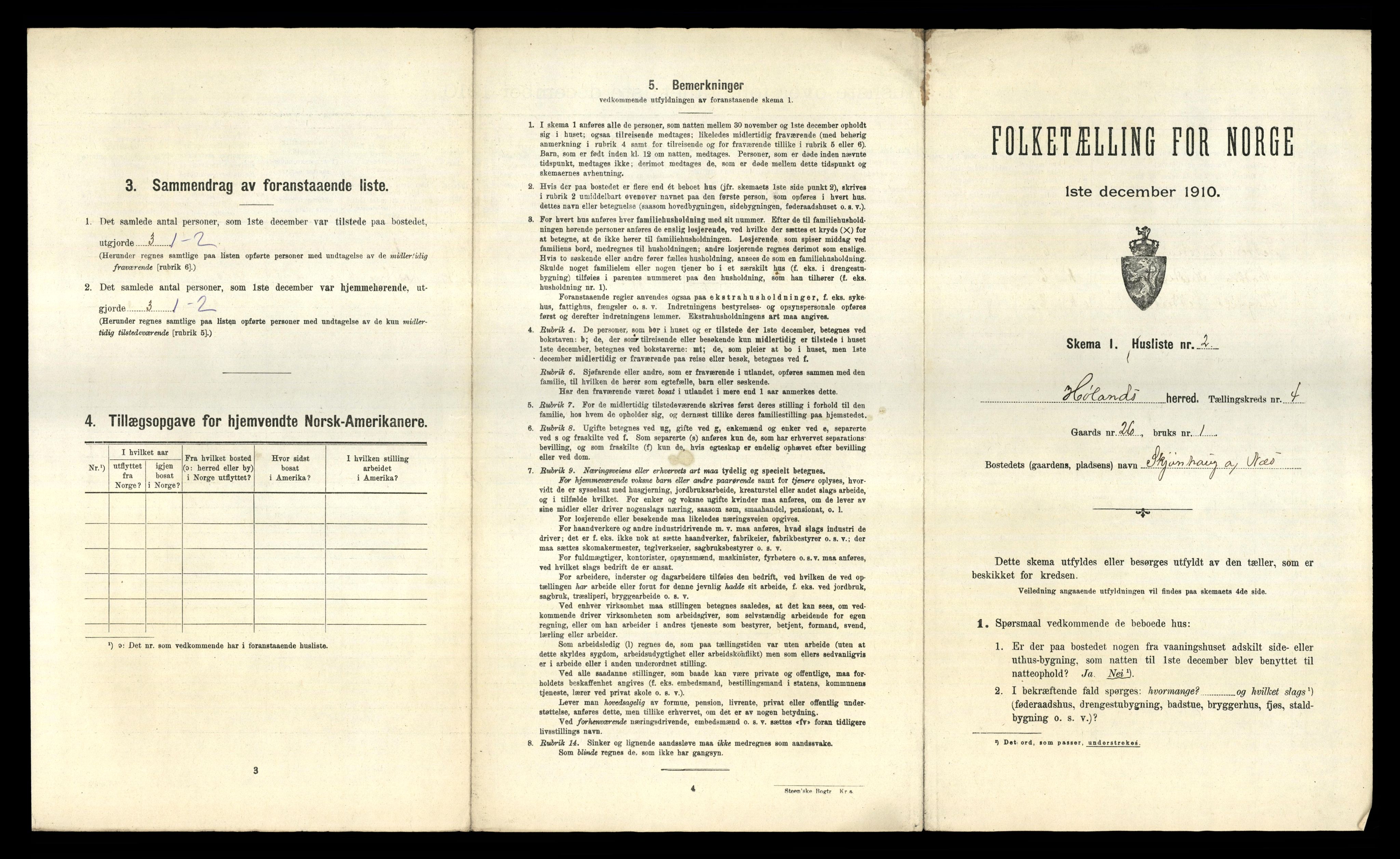 RA, 1910 census for Høland, 1910, p. 649