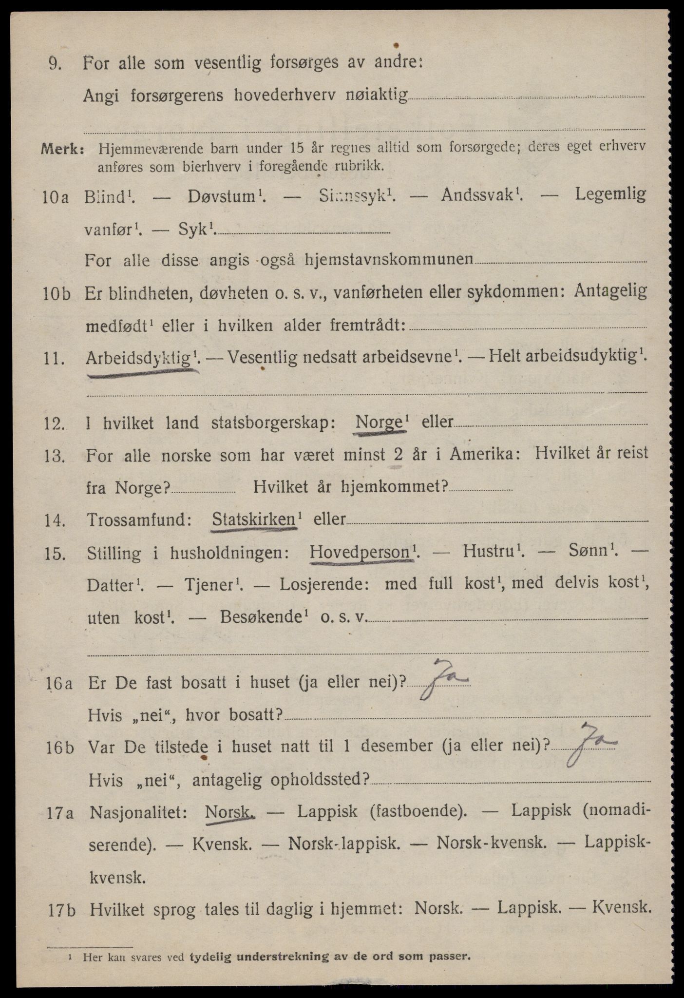 SAT, 1920 census for Meldal, 1920, p. 9470