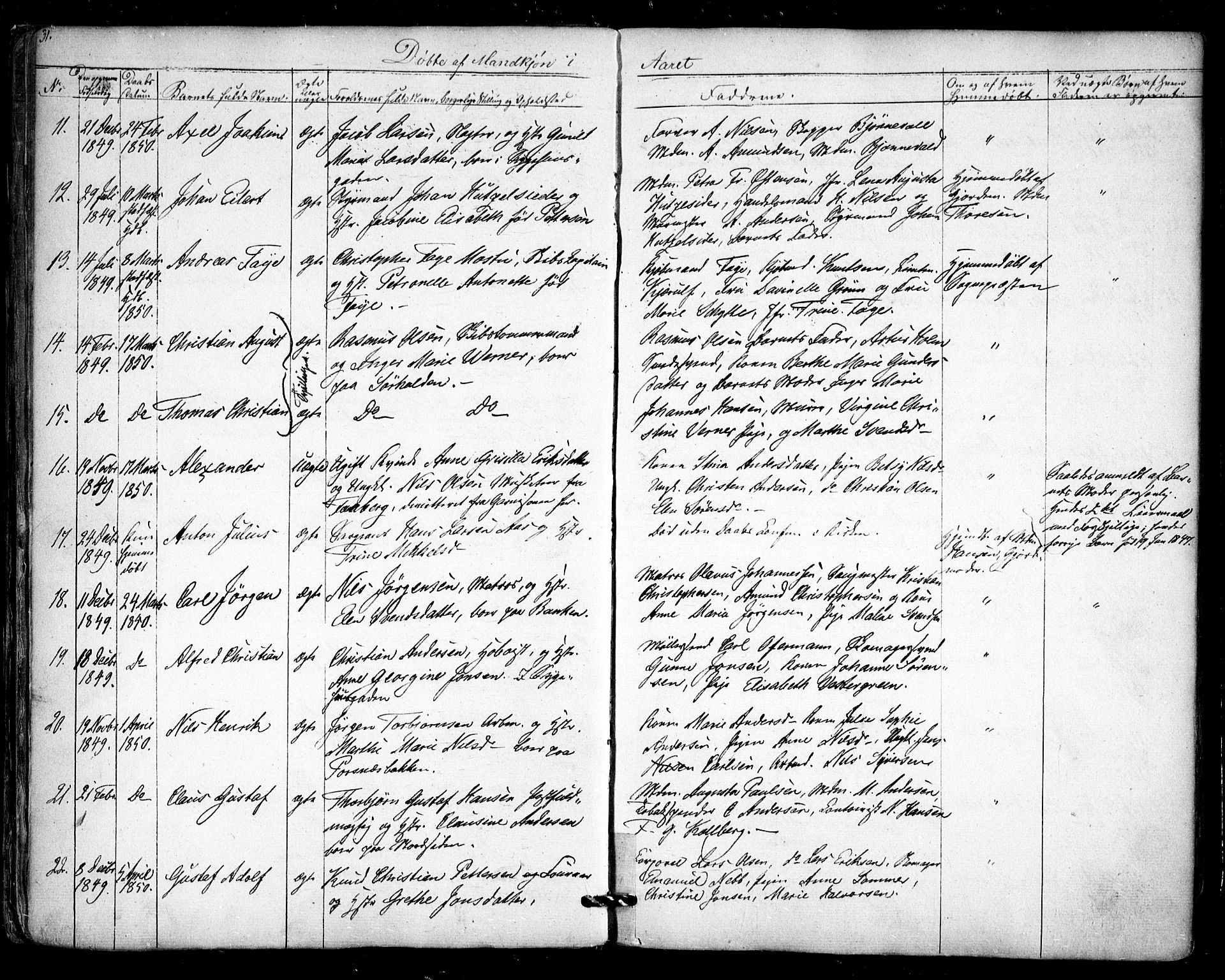 Halden prestekontor Kirkebøker, AV/SAO-A-10909/F/Fa/L0006: Parish register (official) no. I 6, 1845-1856, p. 31