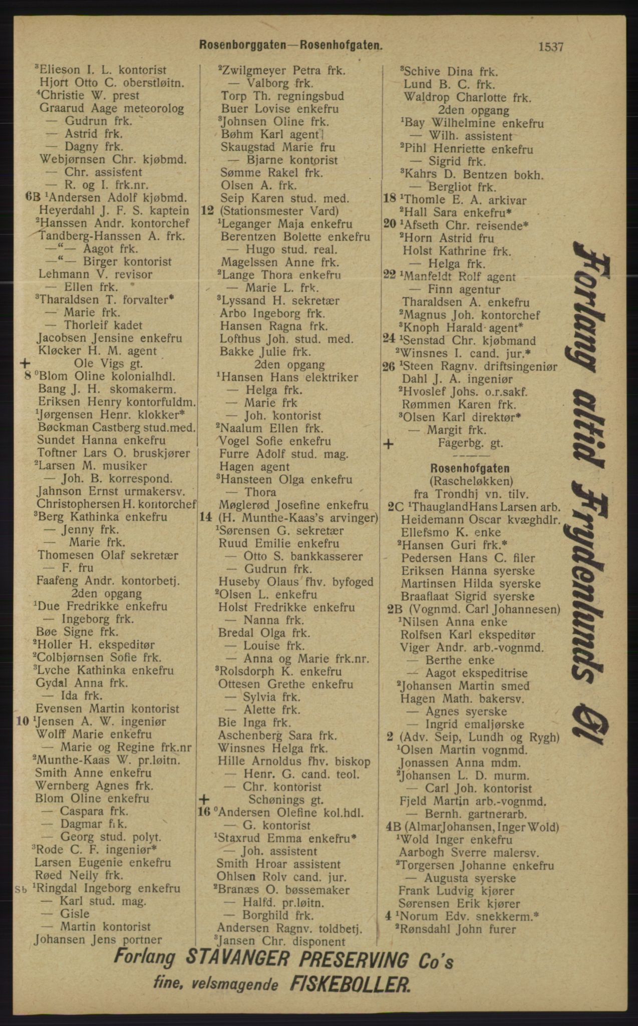 Kristiania/Oslo adressebok, PUBL/-, 1913, p. 1493