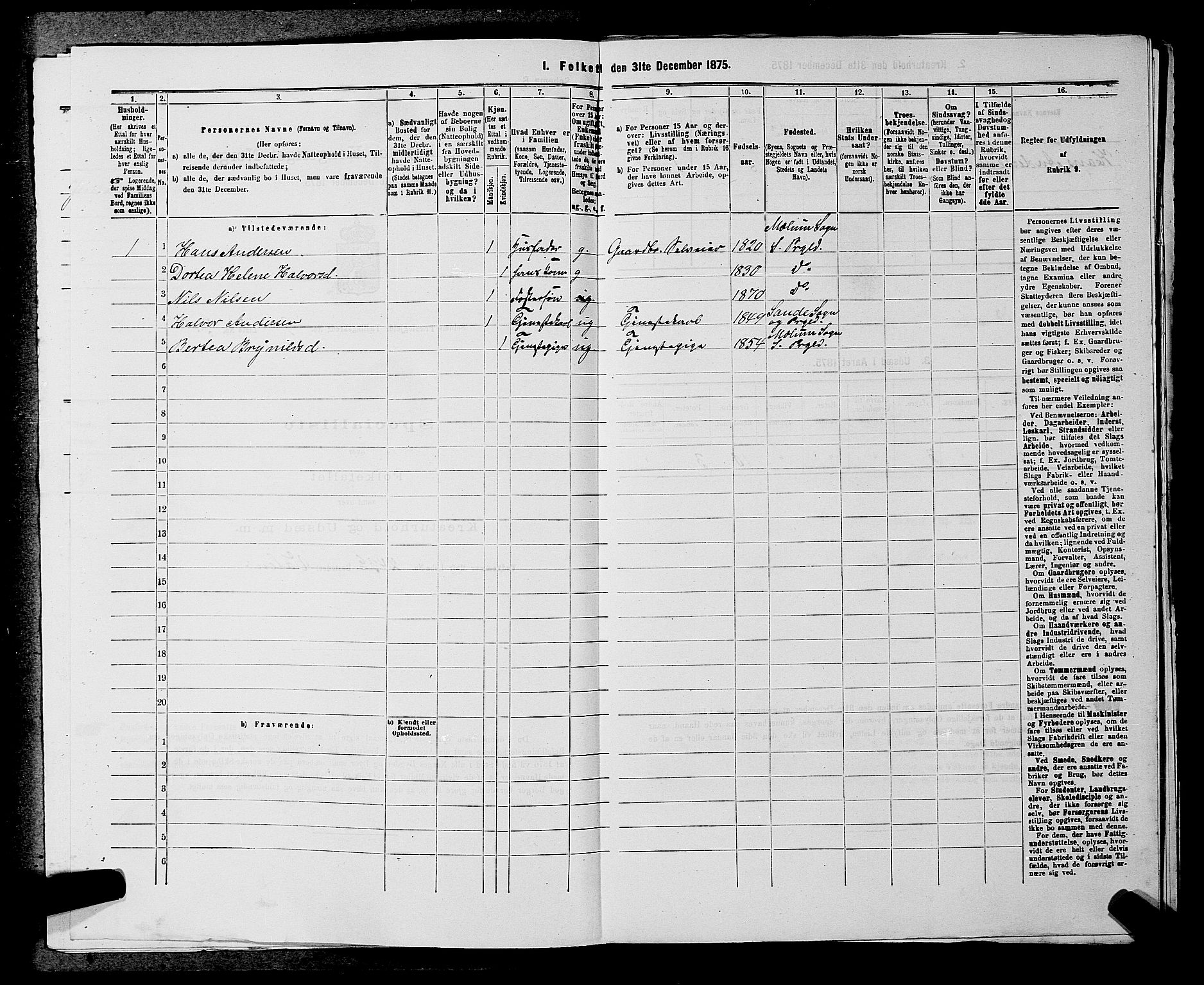 SAKO, 1875 census for 0818P Solum, 1875, p. 1384