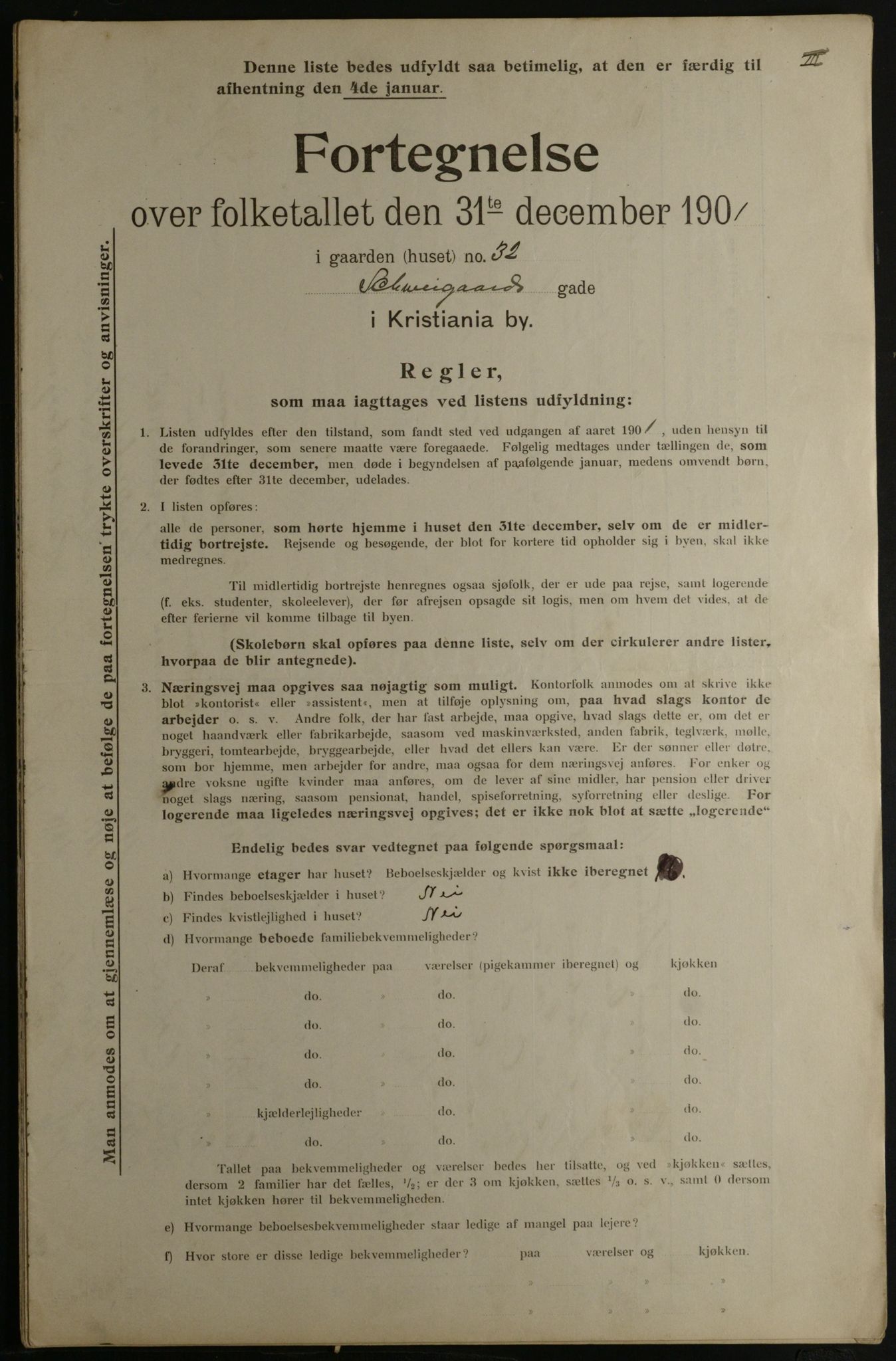 OBA, Municipal Census 1901 for Kristiania, 1901, p. 14065