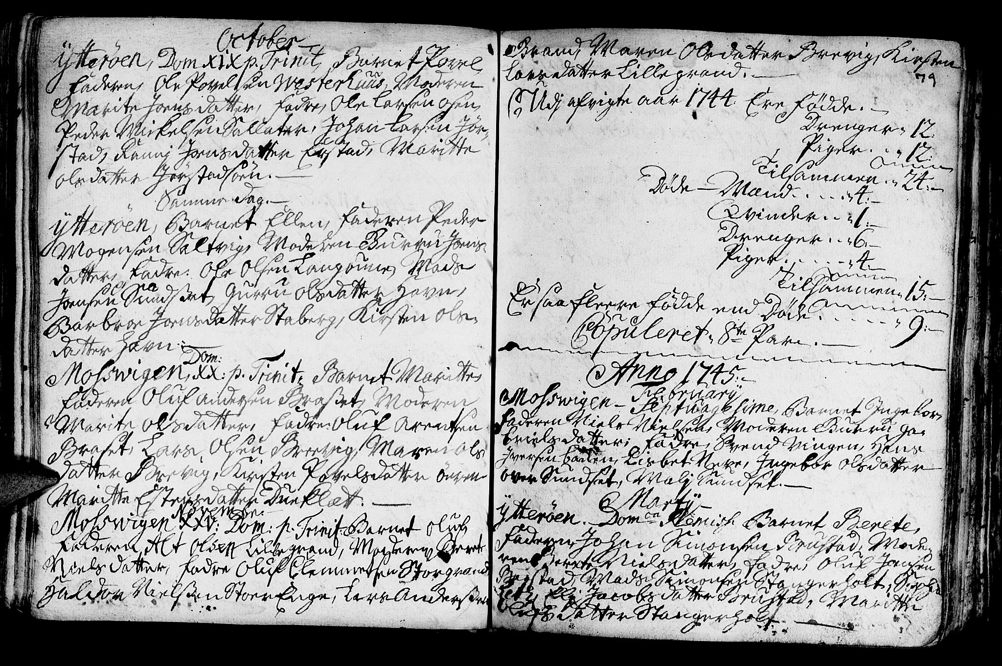Ministerialprotokoller, klokkerbøker og fødselsregistre - Nord-Trøndelag, SAT/A-1458/722/L0215: Parish register (official) no. 722A02, 1718-1755, p. 79