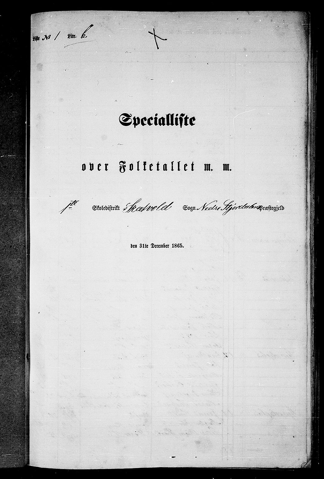 RA, 1865 census for Nedre Stjørdal, 1865, p. 27