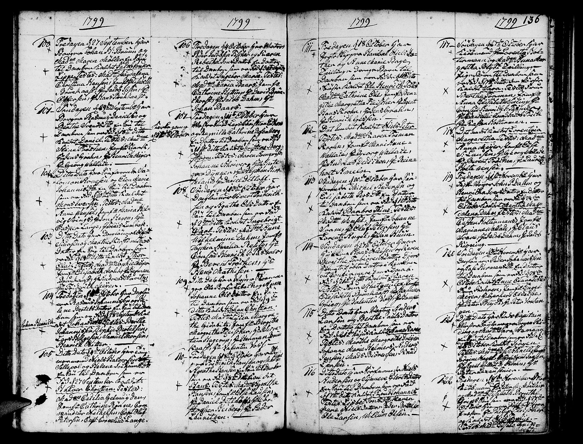 Nykirken Sokneprestembete, SAB/A-77101/H/Haa/L0005: Parish register (official) no. A 5, 1775-1808, p. 136