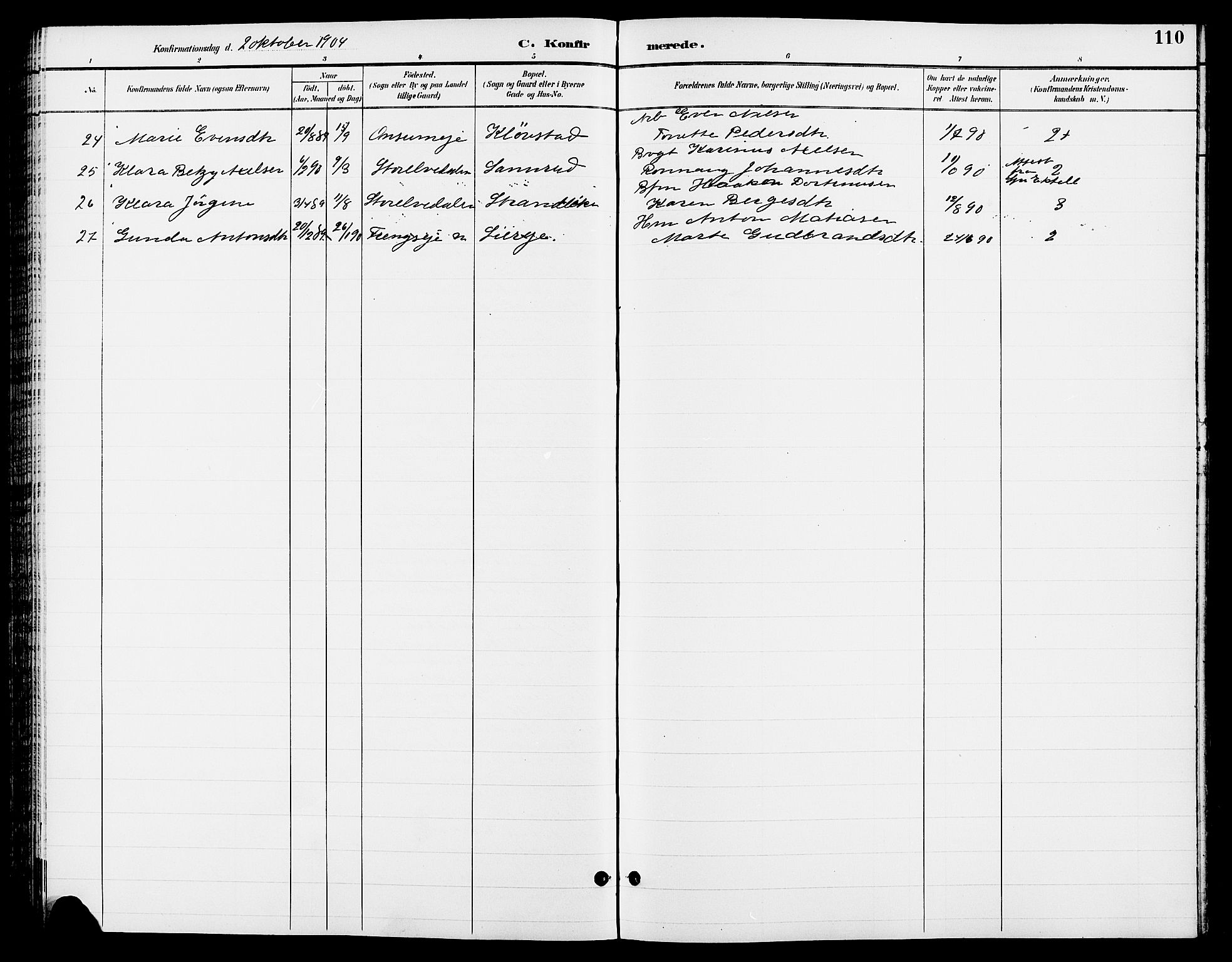 Ringsaker prestekontor, AV/SAH-PREST-014/L/La/L0013: Parish register (copy) no. 13, 1891-1904, p. 110