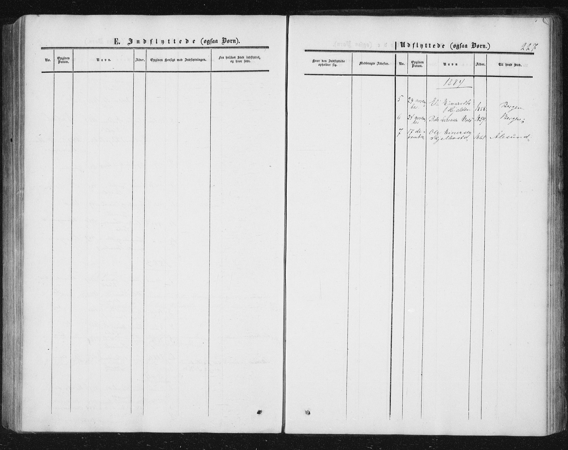 Ministerialprotokoller, klokkerbøker og fødselsregistre - Møre og Romsdal, AV/SAT-A-1454/543/L0562: Parish register (official) no. 543A02, 1854-1884, p. 227