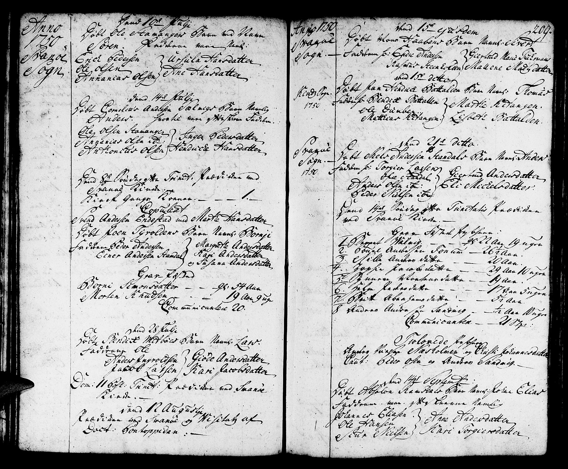 Kinn sokneprestembete, AV/SAB-A-80801/H/Haa/Haaa/L0002: Parish register (official) no. A 2, 1729-1785, p. 209