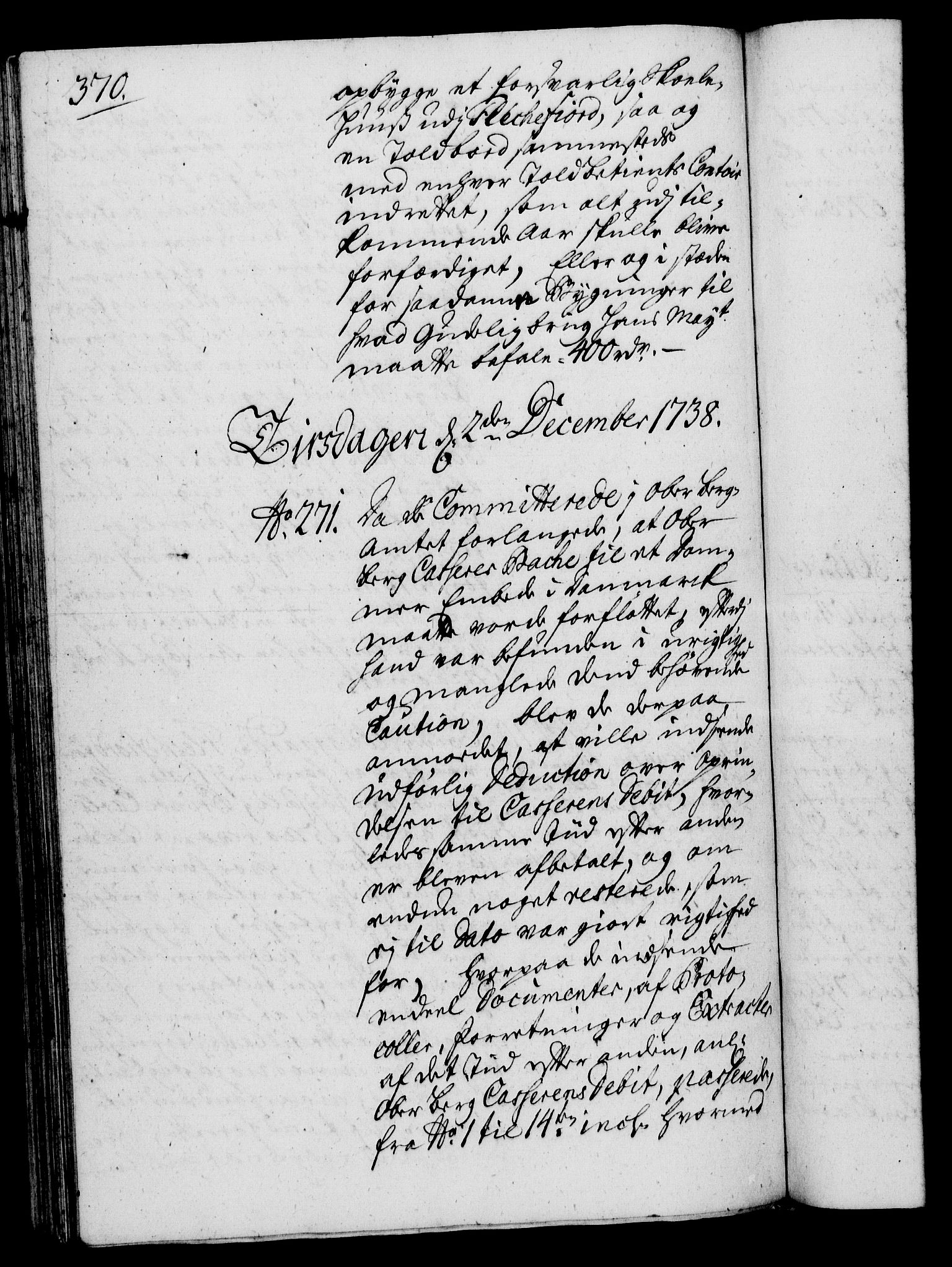 Rentekammeret, Kammerkanselliet, RA/EA-3111/G/Gh/Gha/L0020: Norsk ekstraktmemorialprotokoll (merket RK 53.65), 1738-1739, p. 370