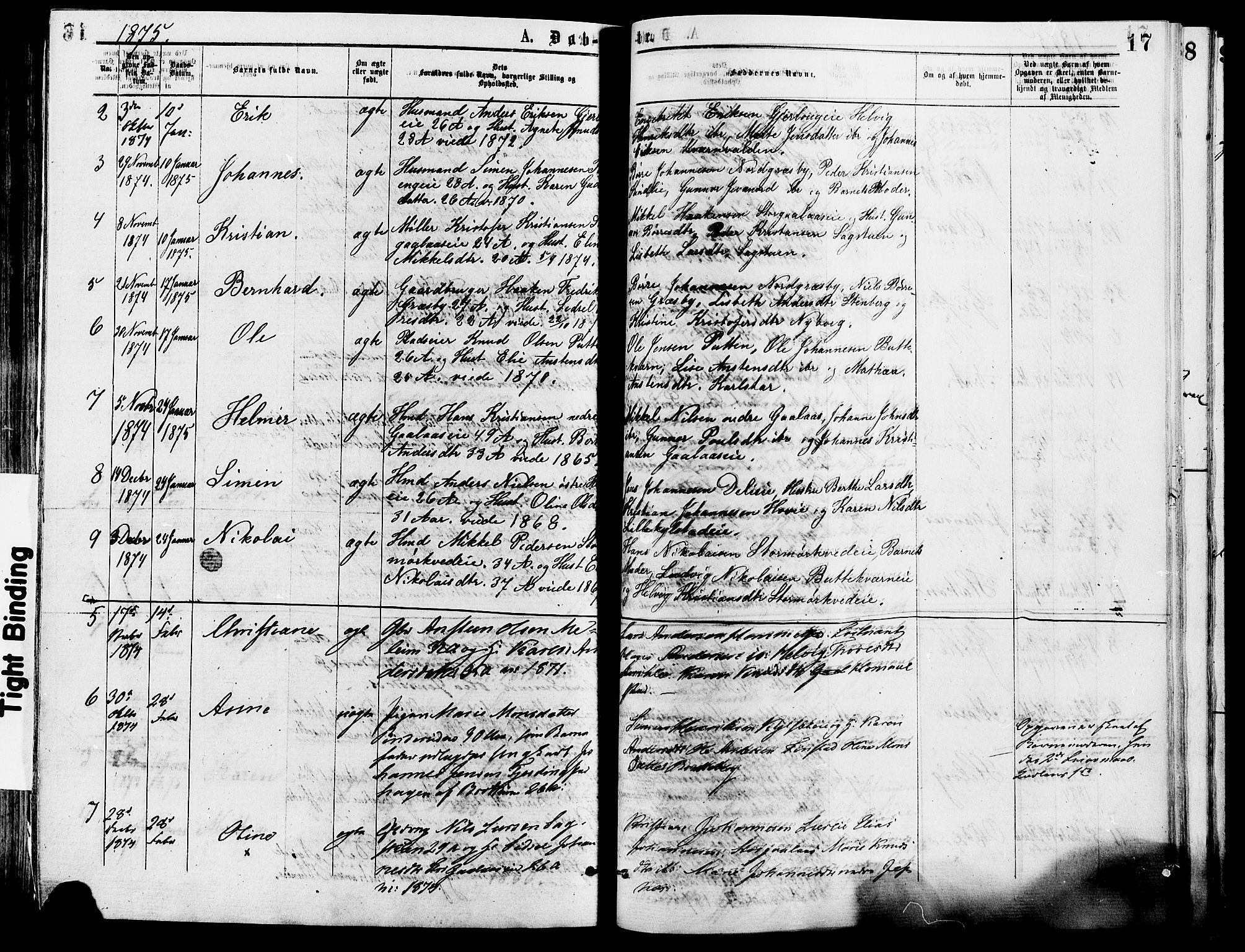 Vang prestekontor, Hedmark, SAH/PREST-008/H/Ha/Haa/L0013: Parish register (official) no. 13, 1855-1879, p. 17