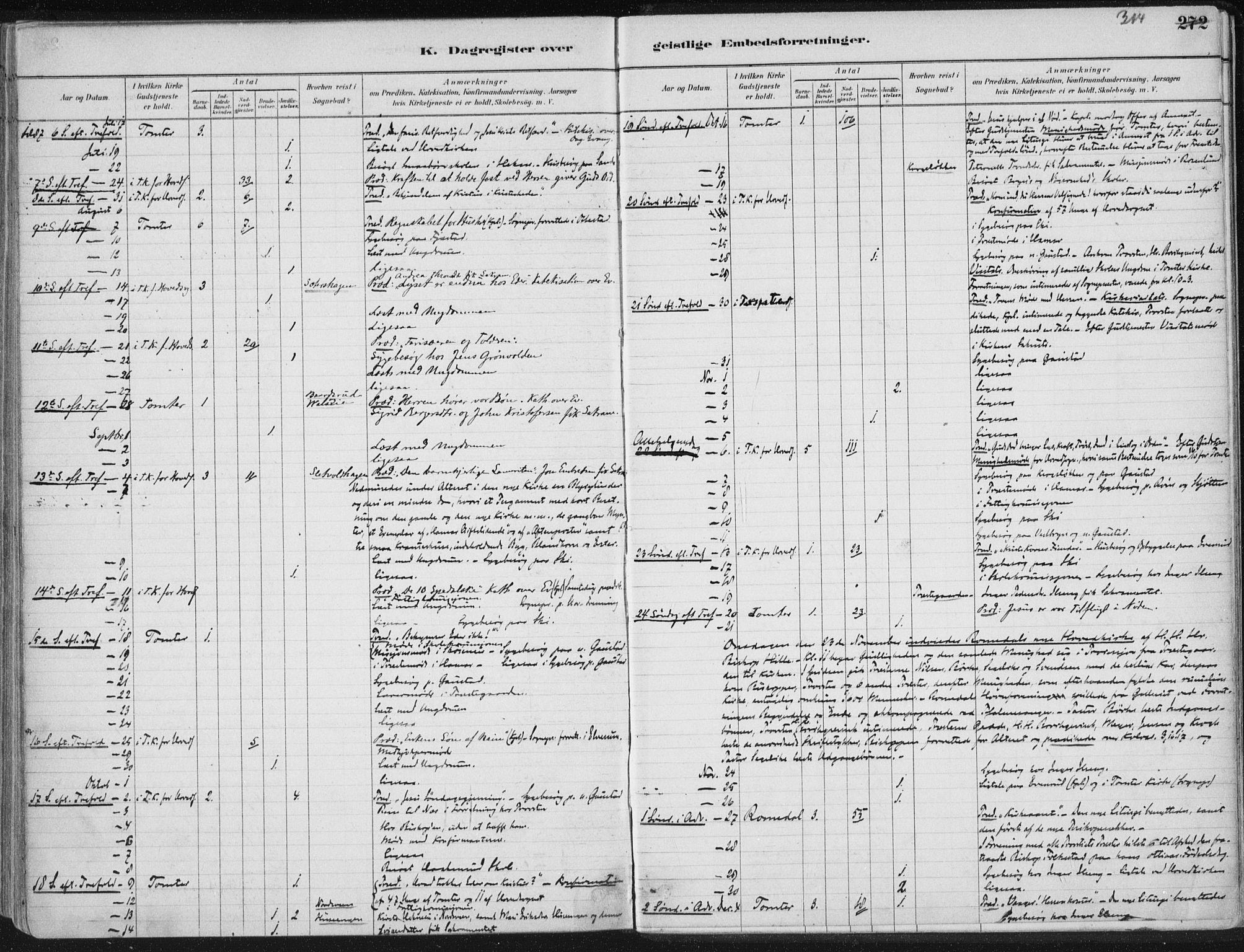 Romedal prestekontor, AV/SAH-PREST-004/K/L0010: Parish register (official) no. 10, 1880-1895, p. 314