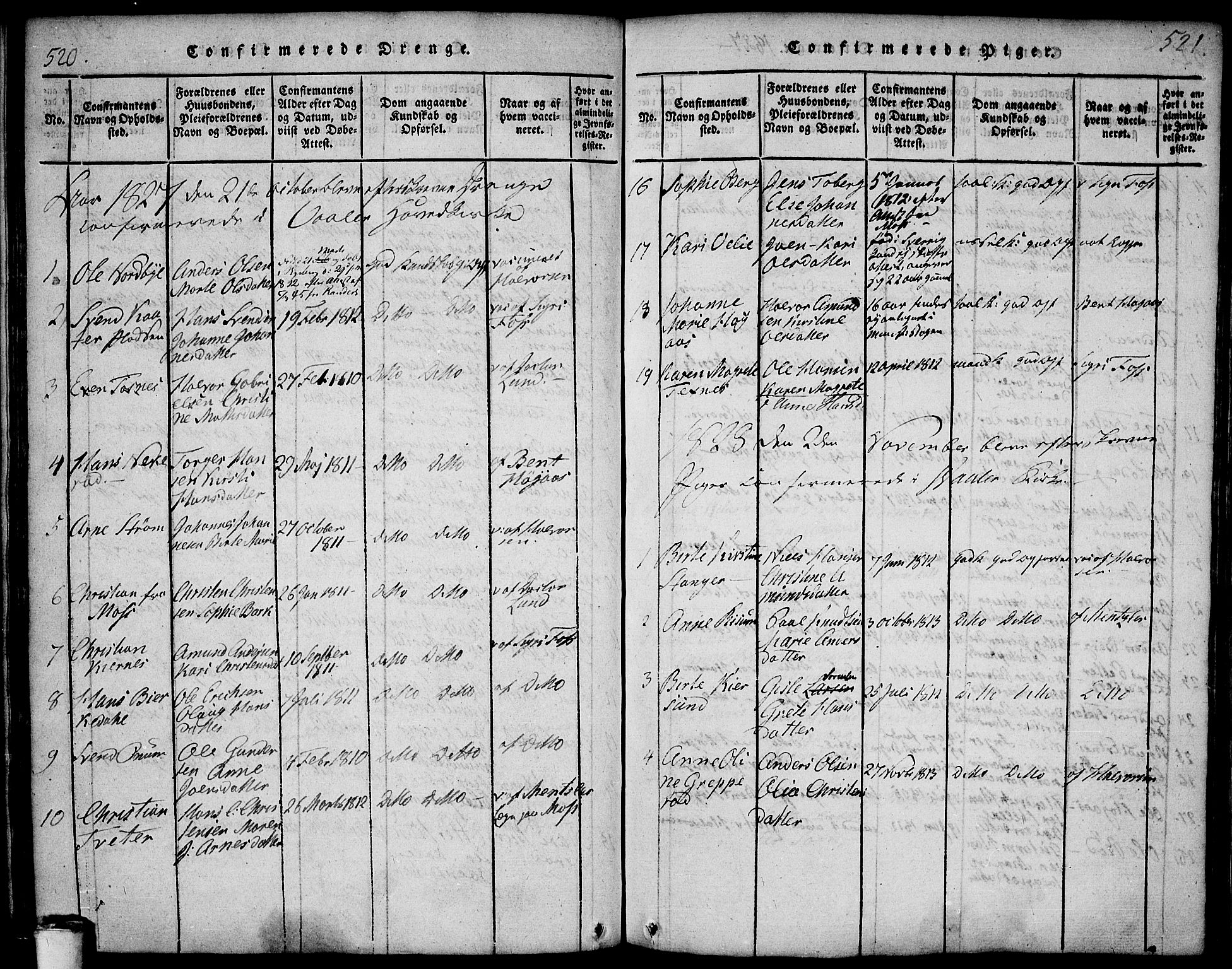 Våler prestekontor Kirkebøker, AV/SAO-A-11083/F/Fa/L0005: Parish register (official) no. I 5, 1815-1839, p. 520-521