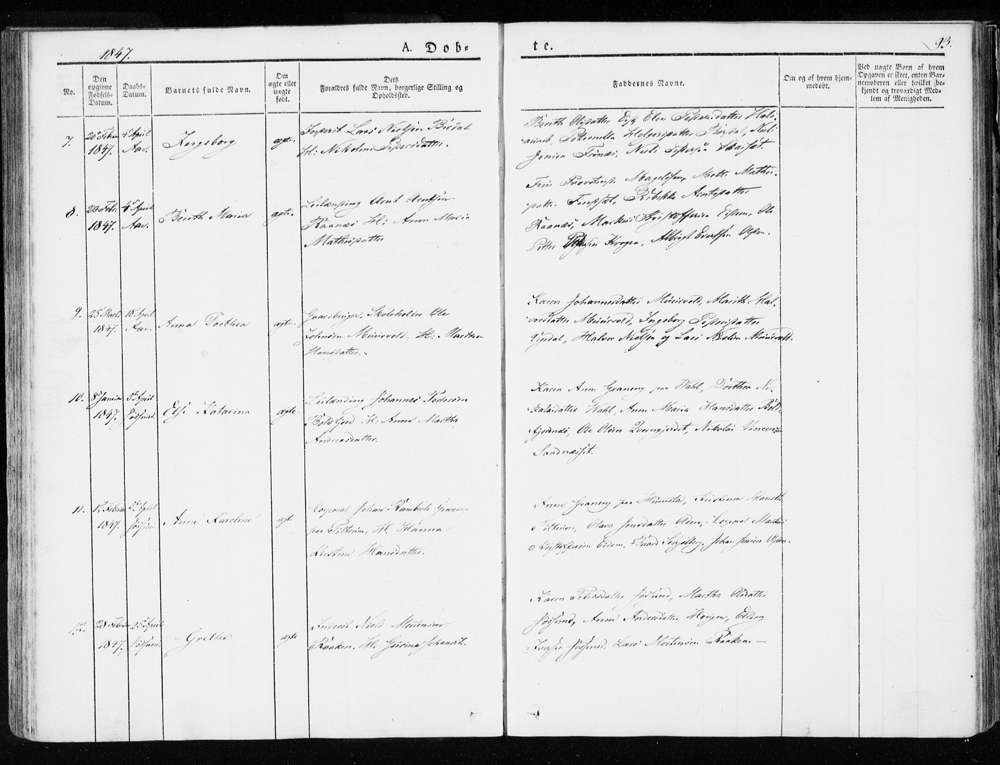 Ministerialprotokoller, klokkerbøker og fødselsregistre - Sør-Trøndelag, SAT/A-1456/655/L0676: Parish register (official) no. 655A05, 1830-1847, p. 93