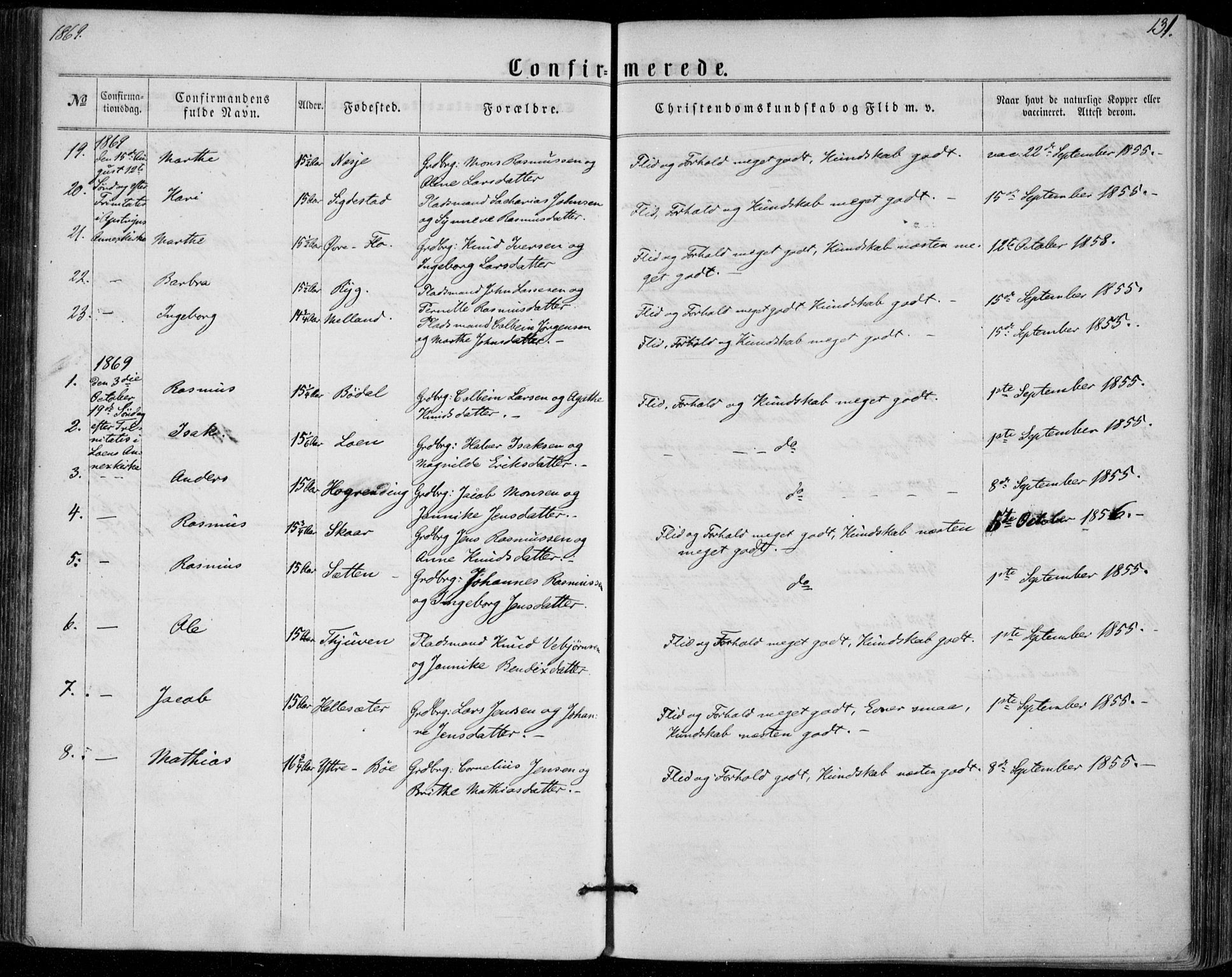 Stryn Sokneprestembete, SAB/A-82501: Parish register (official) no. A 3, 1862-1877, p. 131