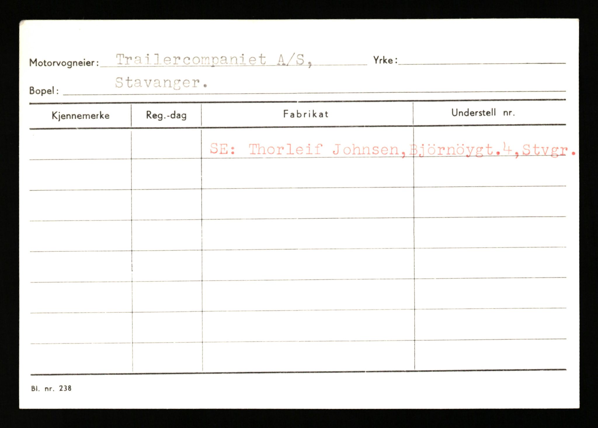 Stavanger trafikkstasjon, SAST/A-101942/0/H/L0040: Torstensen - Ueland, 1930-1971, p. 327