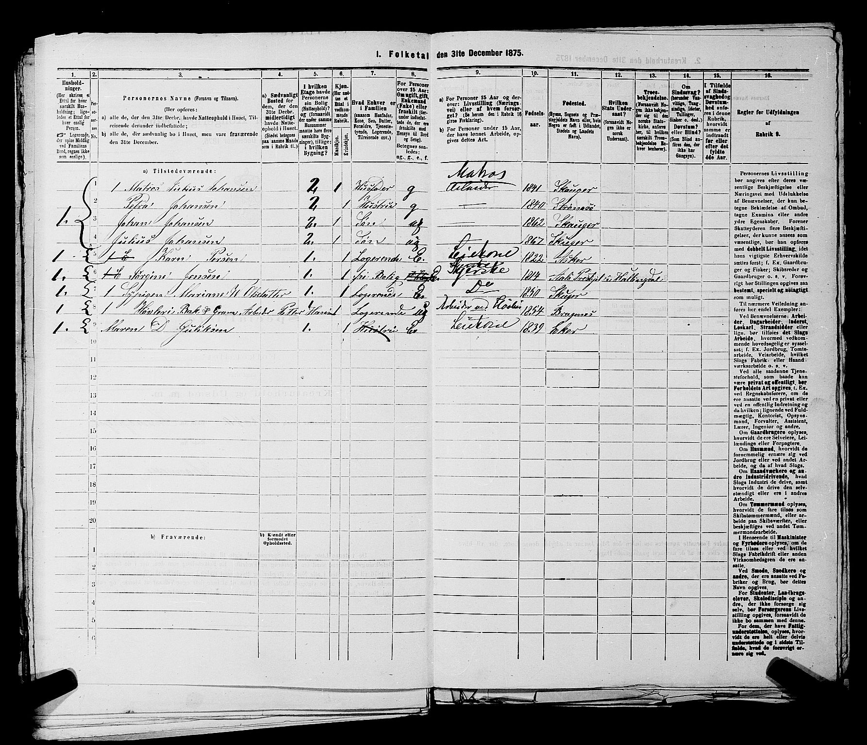 SAKO, 1875 census for 0602 Drammen, 1875, p. 3775